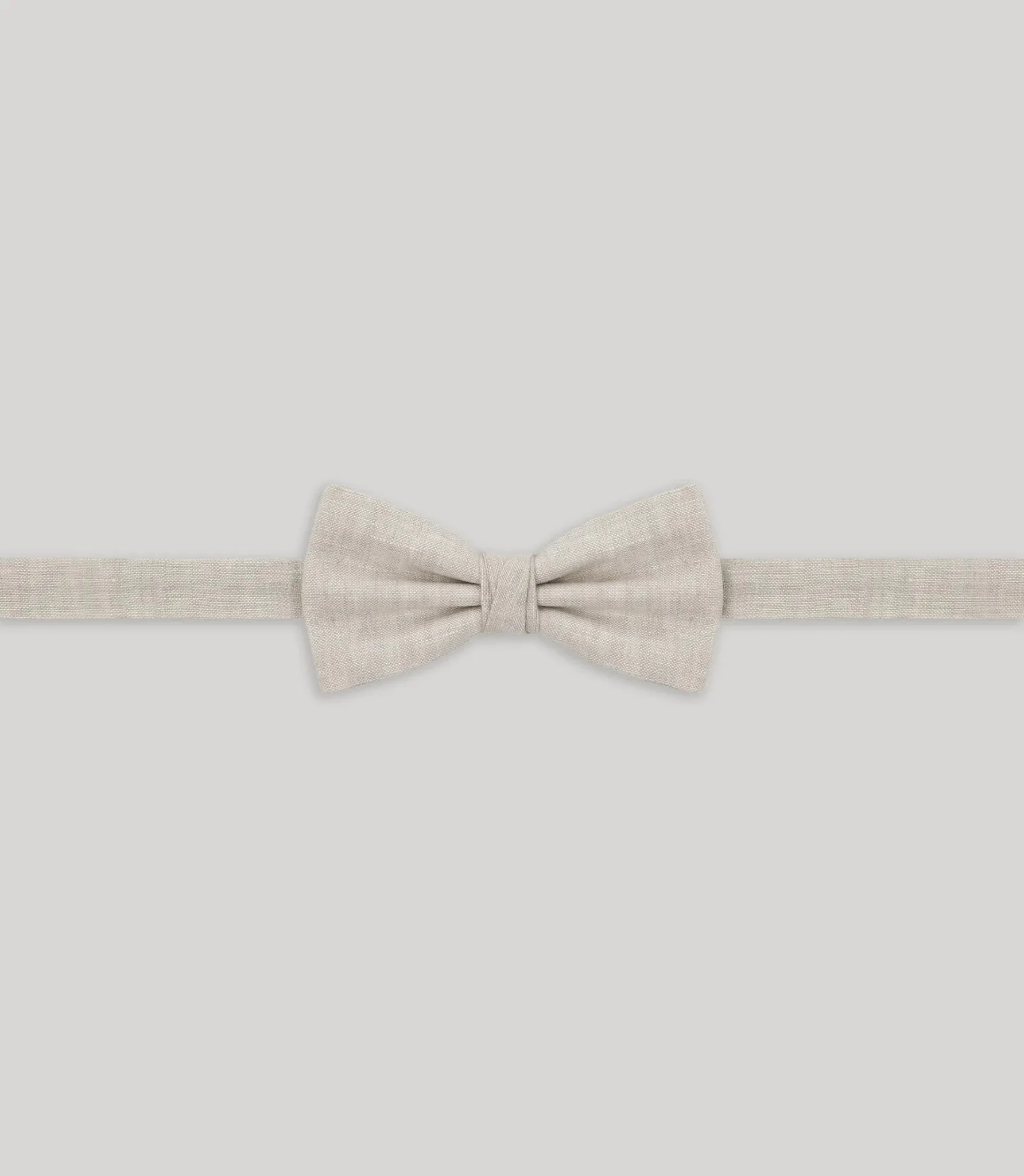 Nœud papillon 100% lin beige