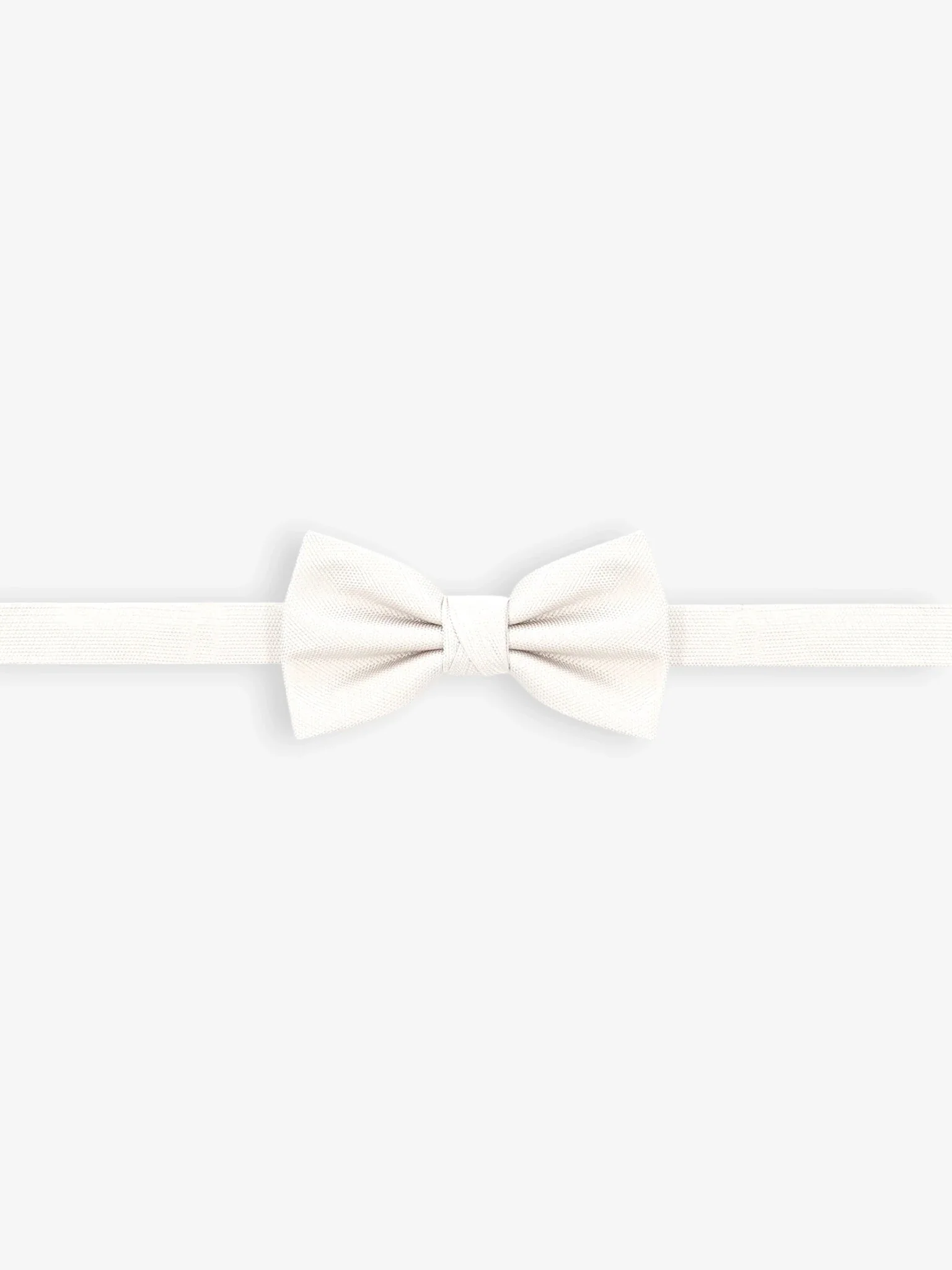 Noeud papillon uni blanc - Image 2