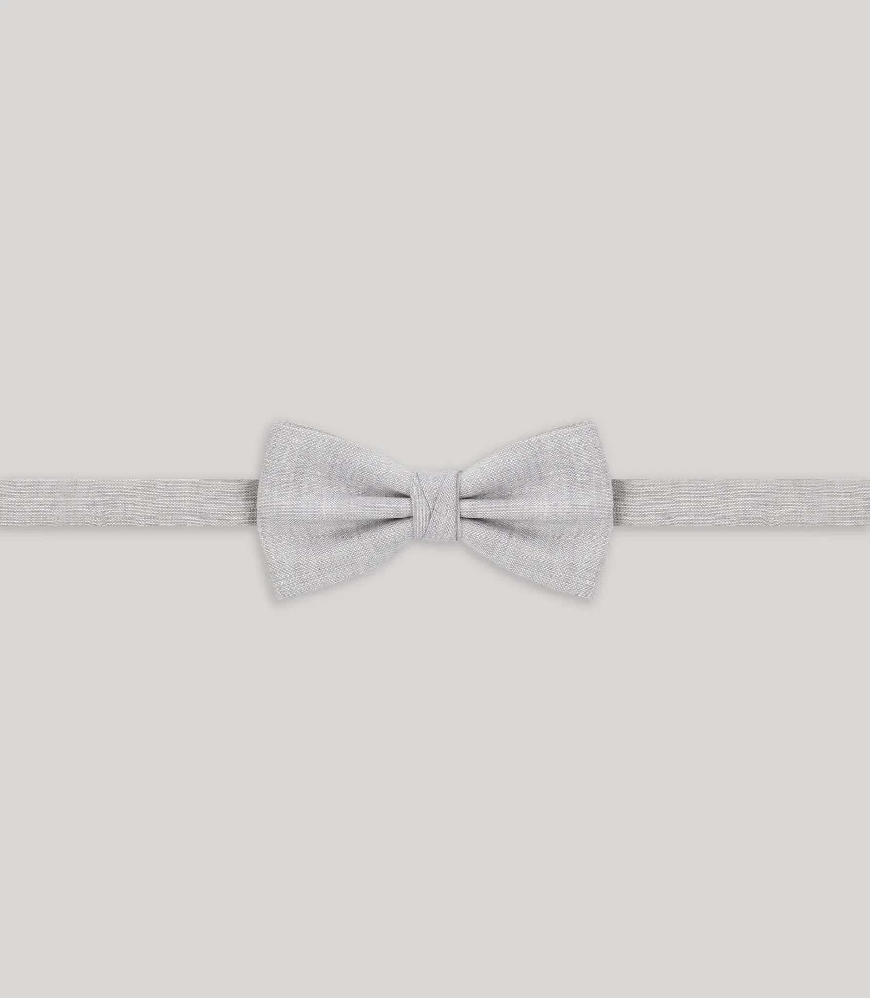 Nœud papillon uni gris