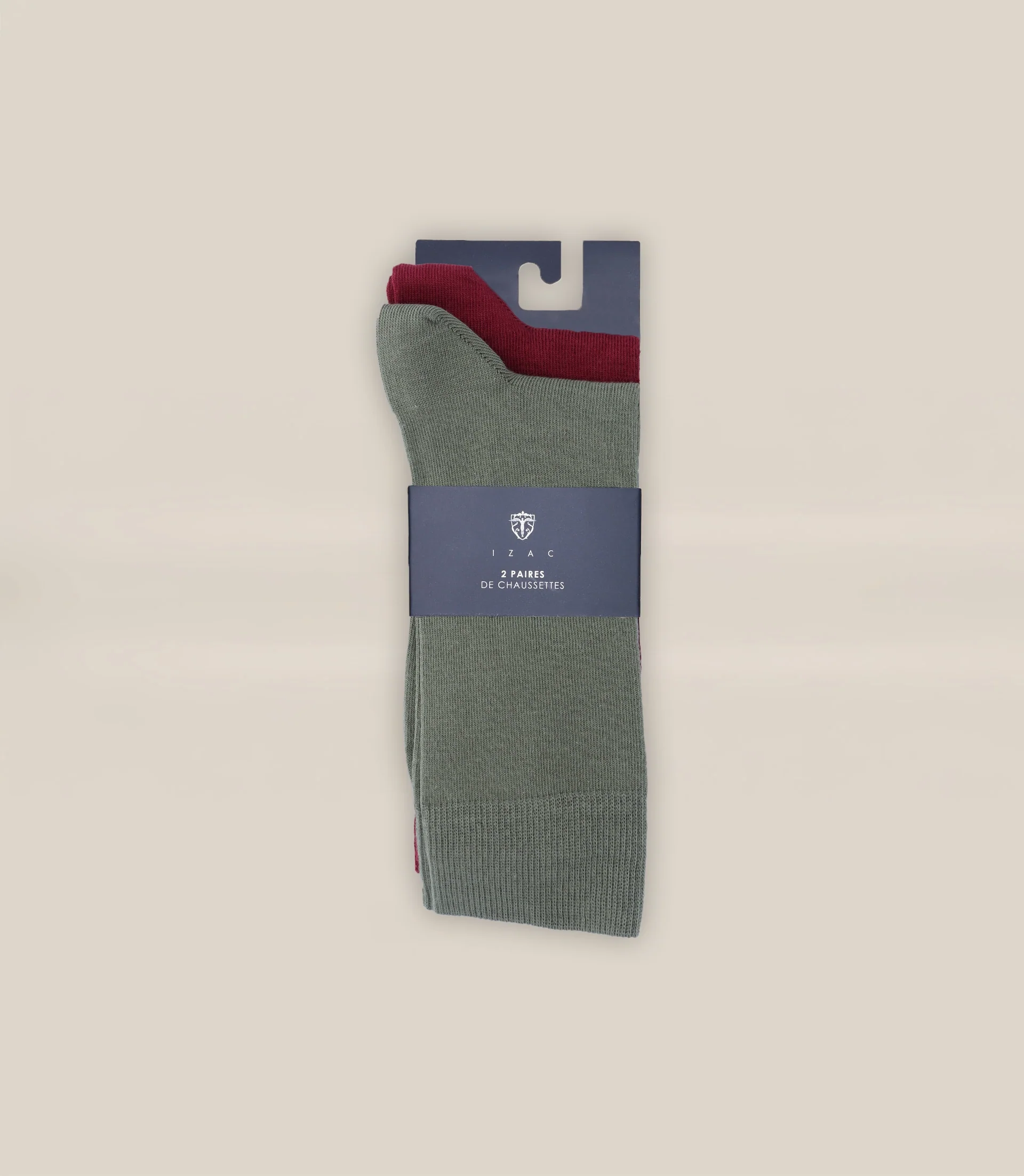 Pack de 2 chaussettes kaki