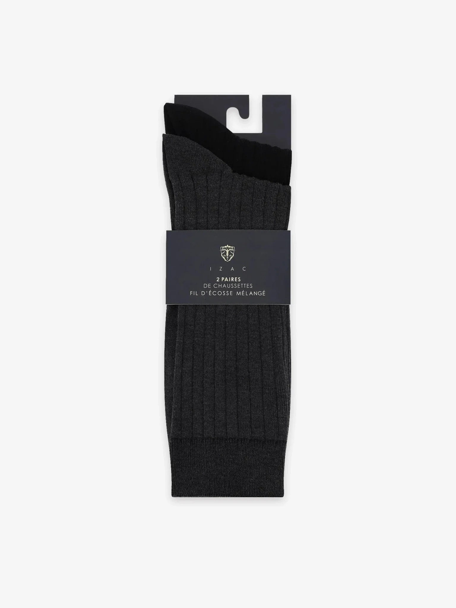 Pack de chaussettes côtelées anthracite