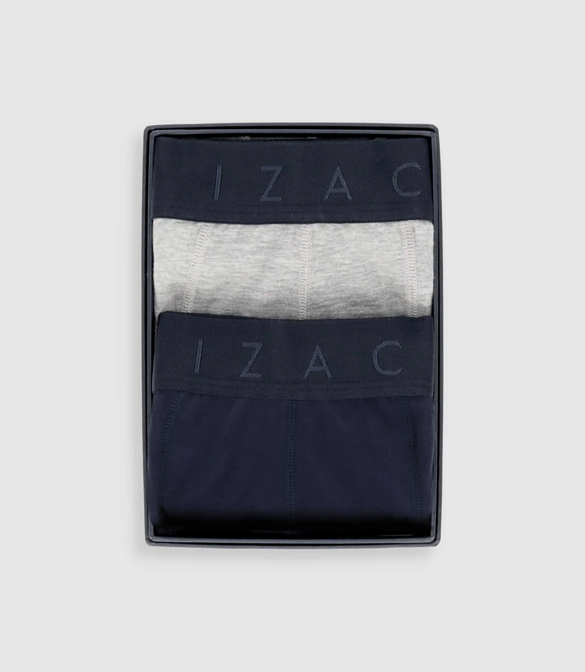 Lot de 2 boxers marine gris chiné KAXE