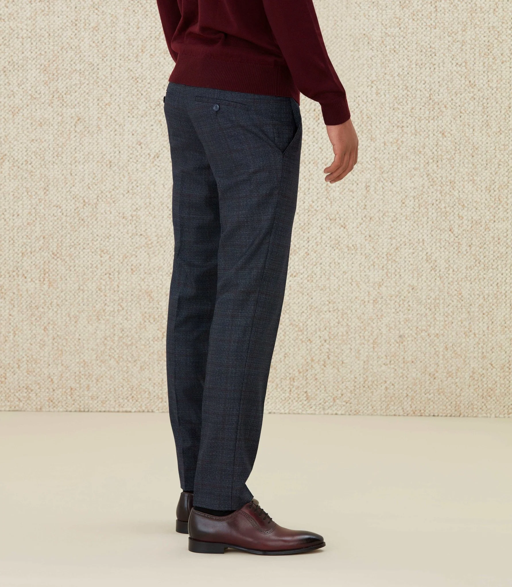 Pantalon Prince de Galles bleu "Neclatant" - Image 4