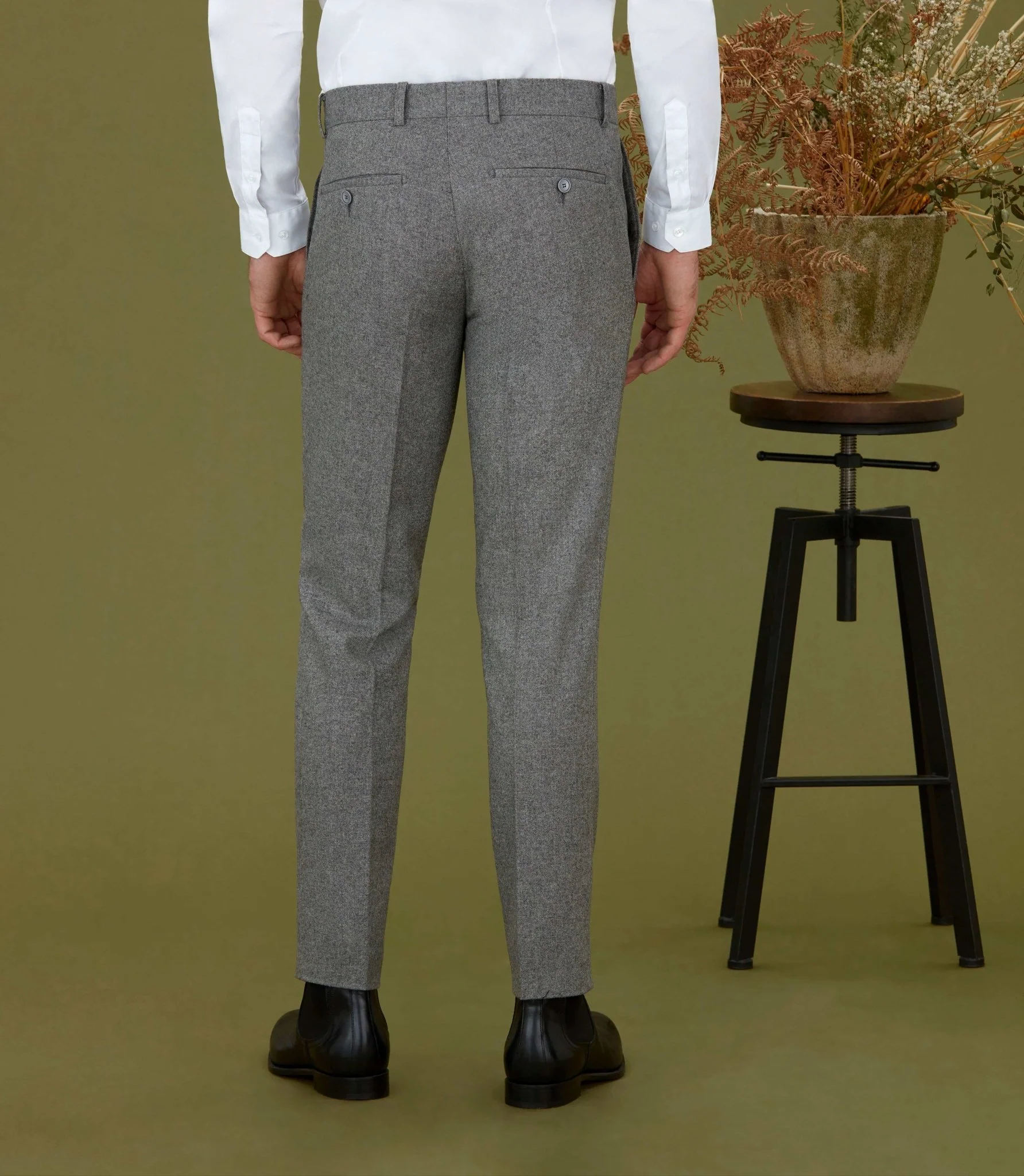 Pantalon ville en tweed gris "Nepatant" - Image 2