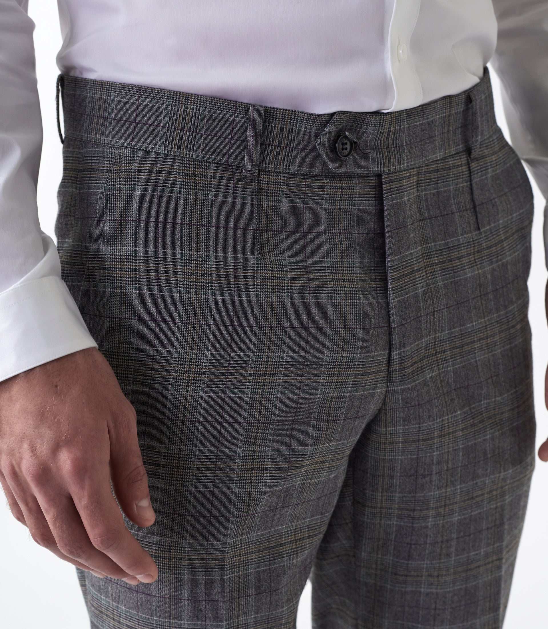 Pantalon ville Prince de Galles gris "Gvintage" - Image 2