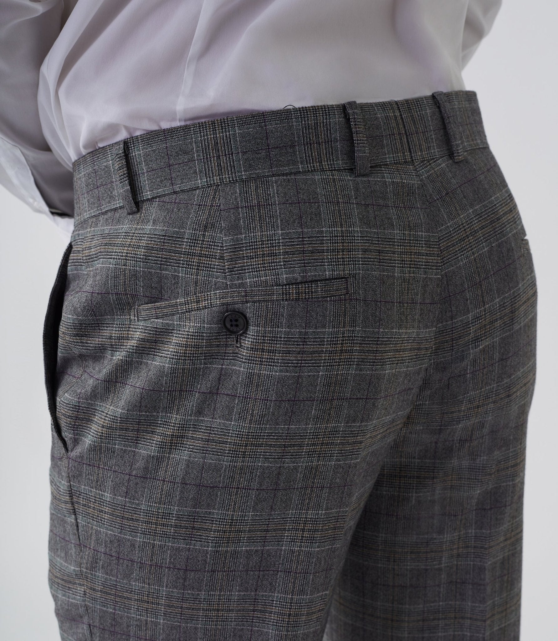 Pantalon ville Prince de Galles gris "Gvintage" - Image 4