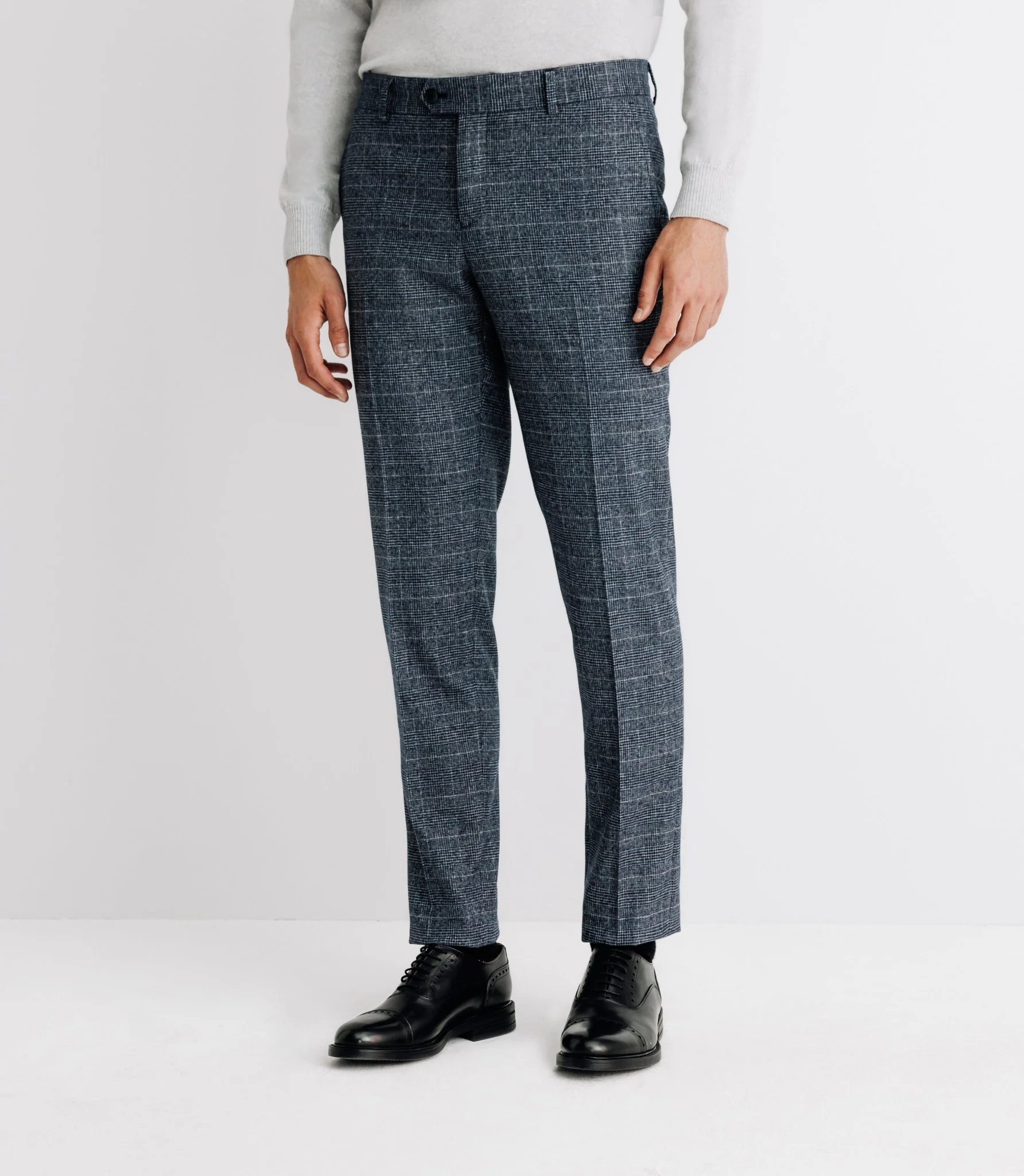 Pantalon ville séparable à carreaux marine