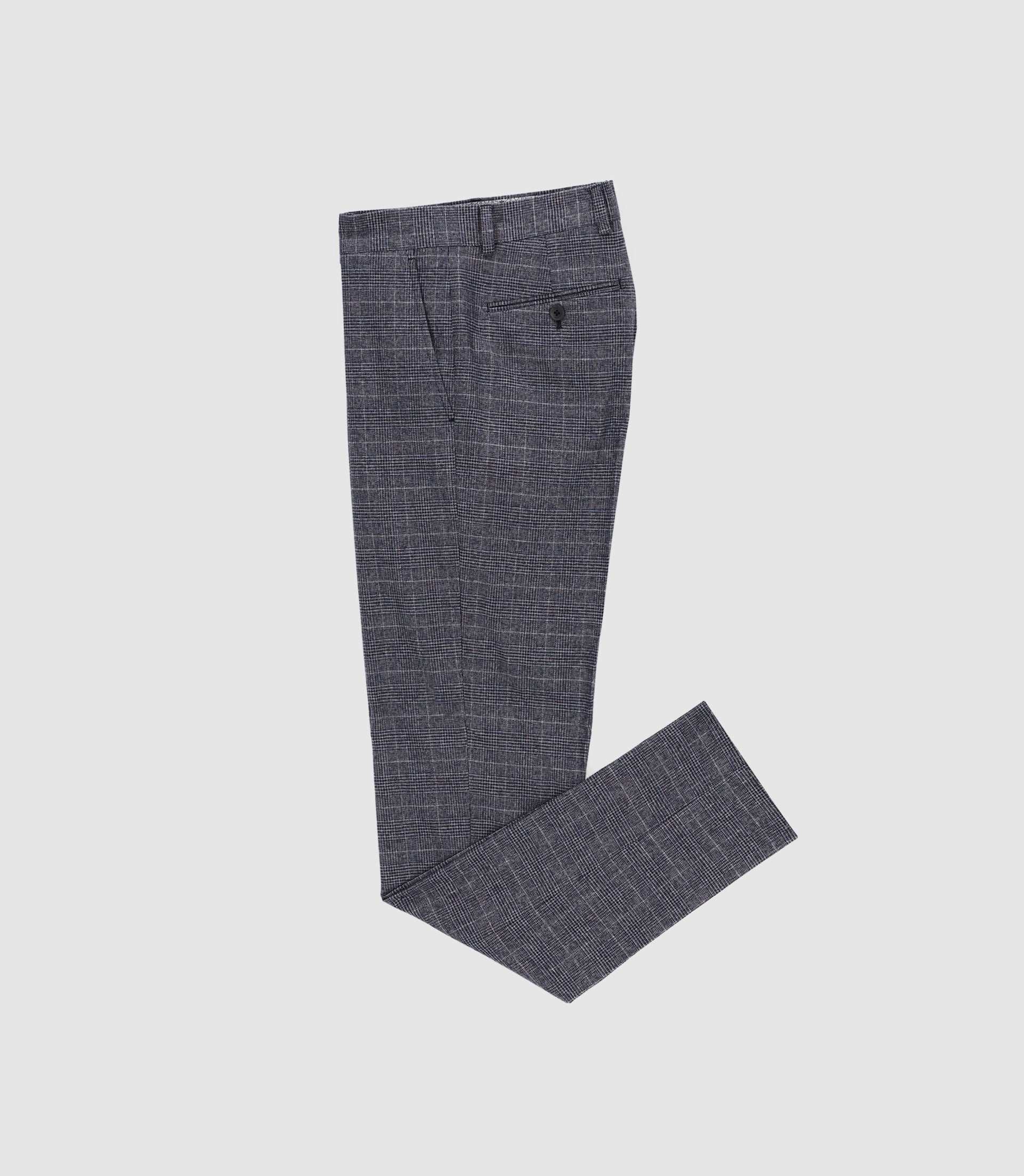 Pantalon ville séparable à carreaux marine - Image 5