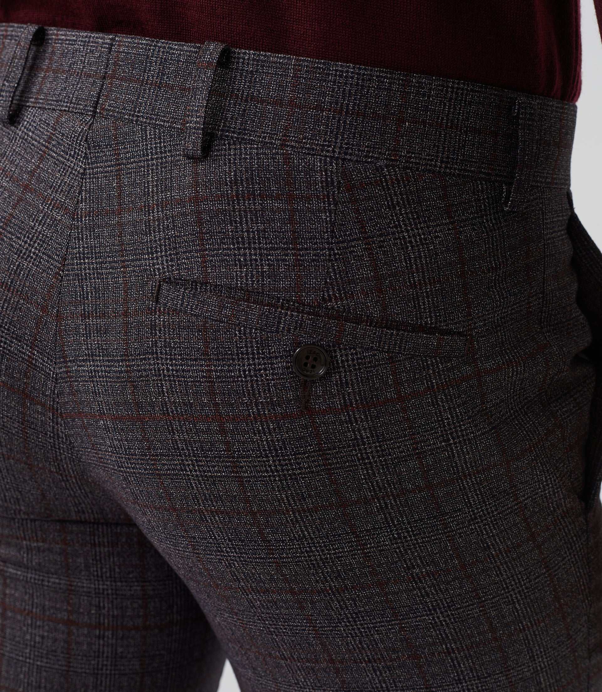 Pantalon ville Prince de Galles marron "Gvisuel" - Image 3