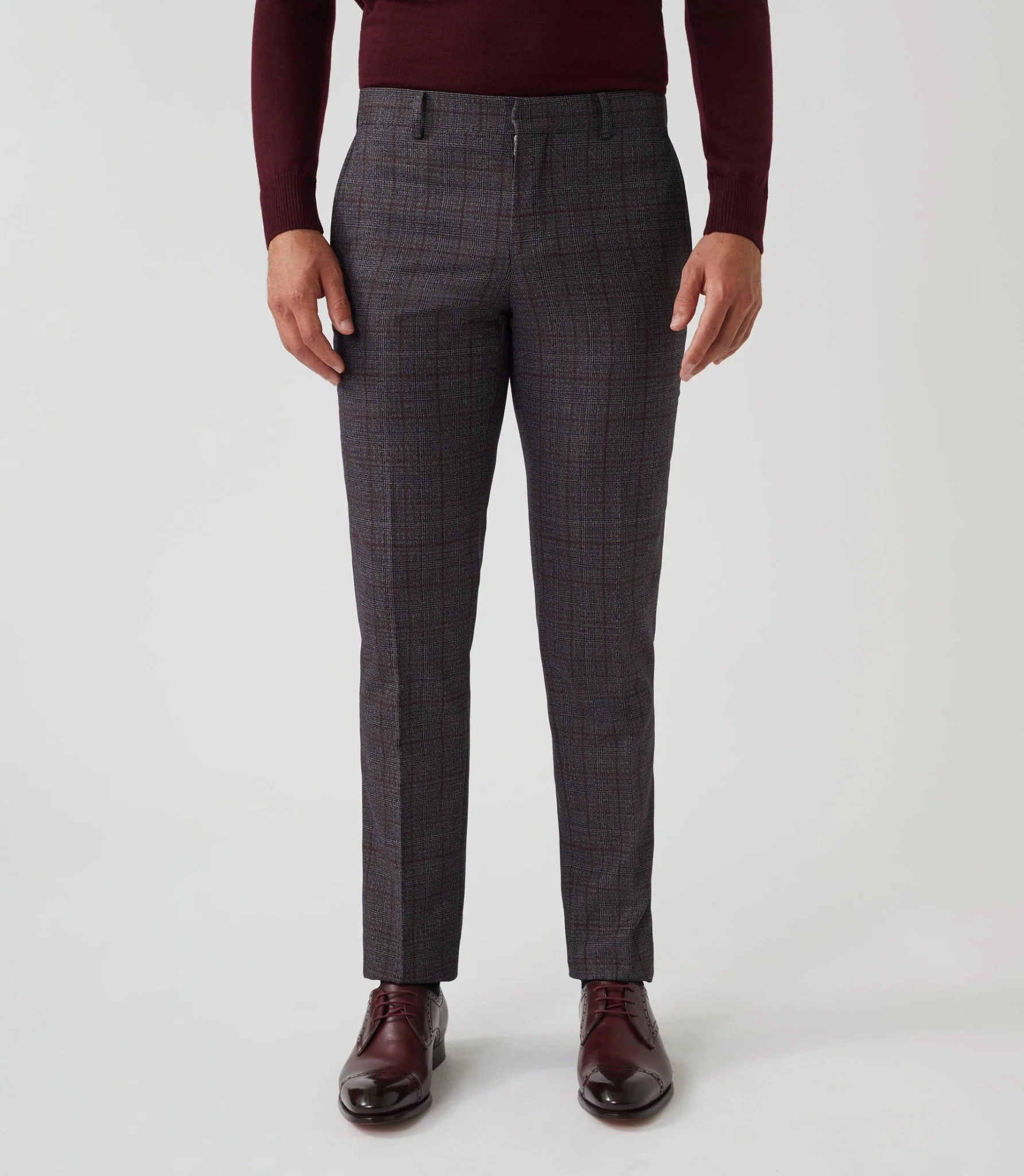 Pantalon ville Prince de Galles marron "Gvisuel" - Image 5