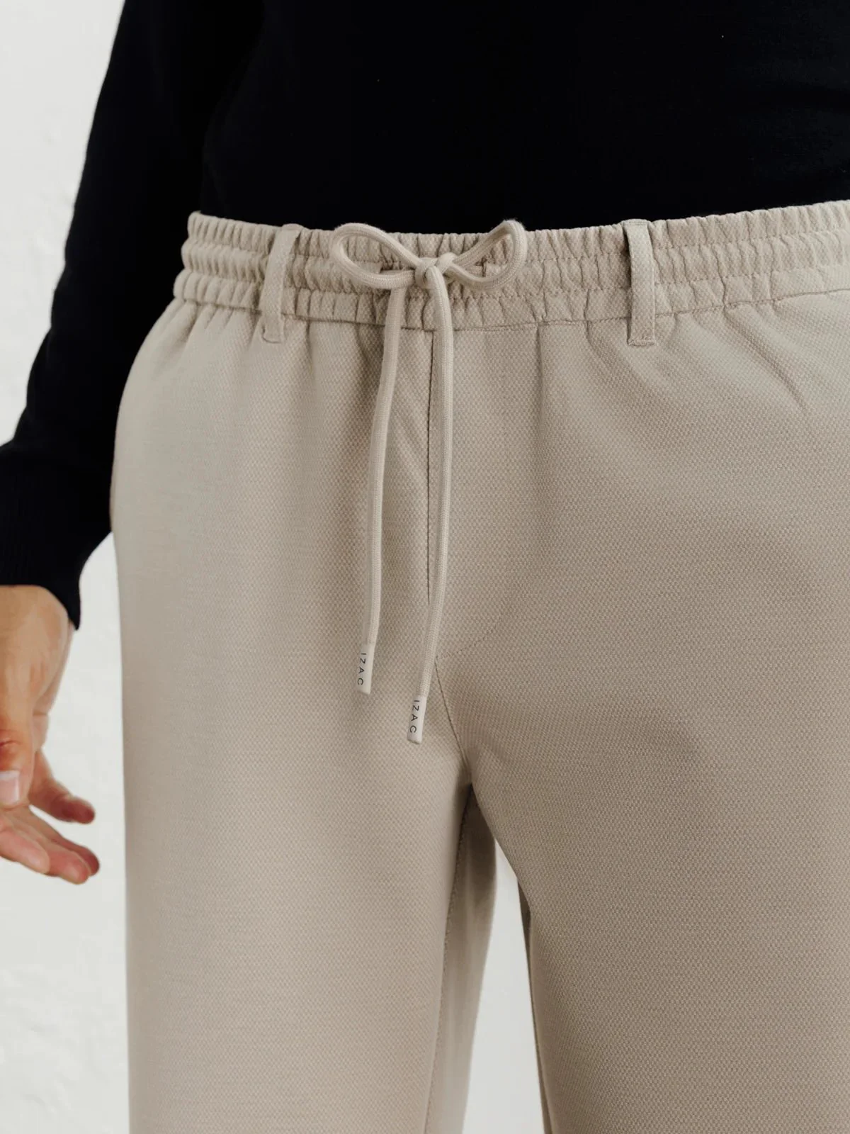 Pantalon en maille beige - Image 2