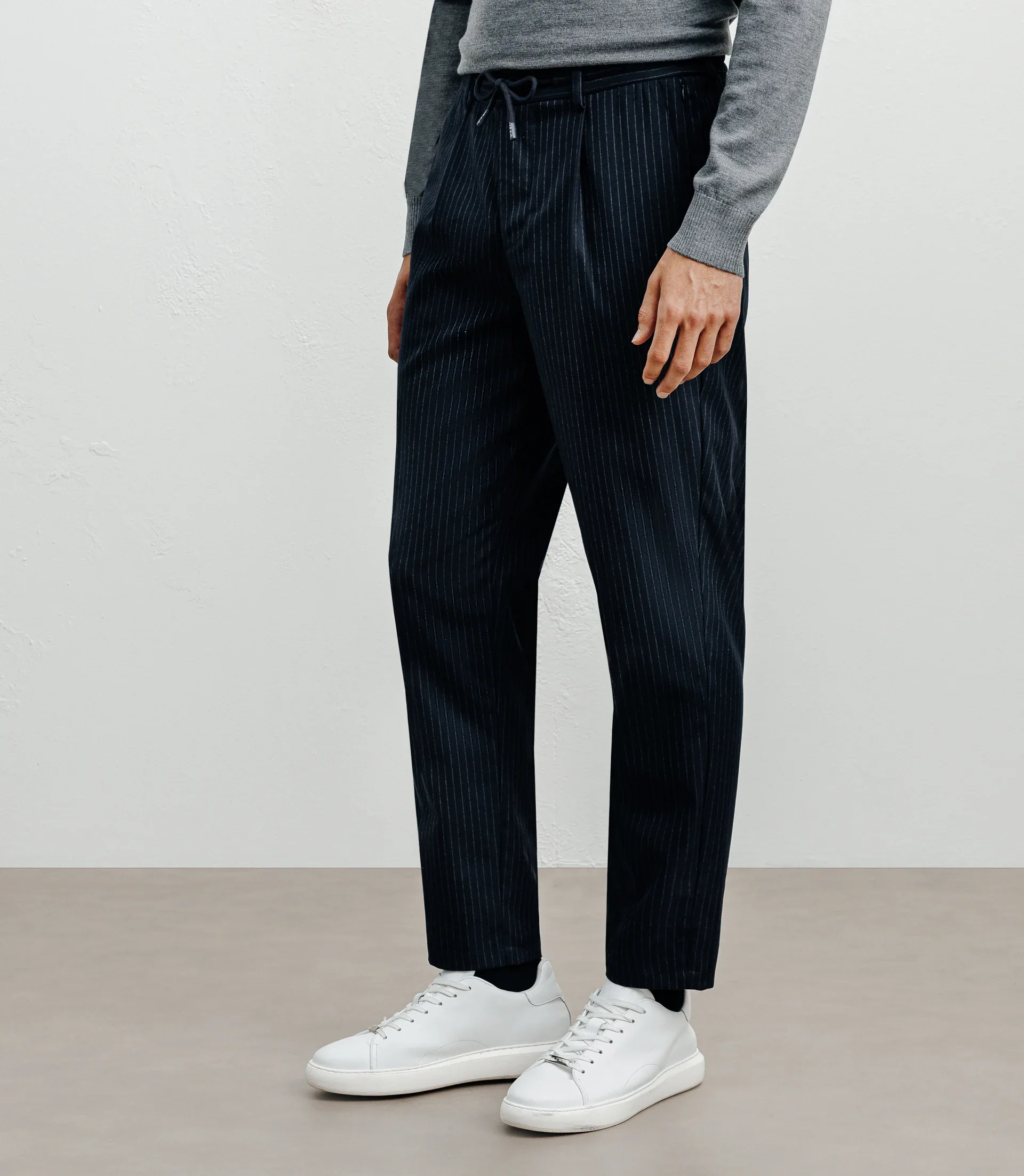Pantalon rayé marine