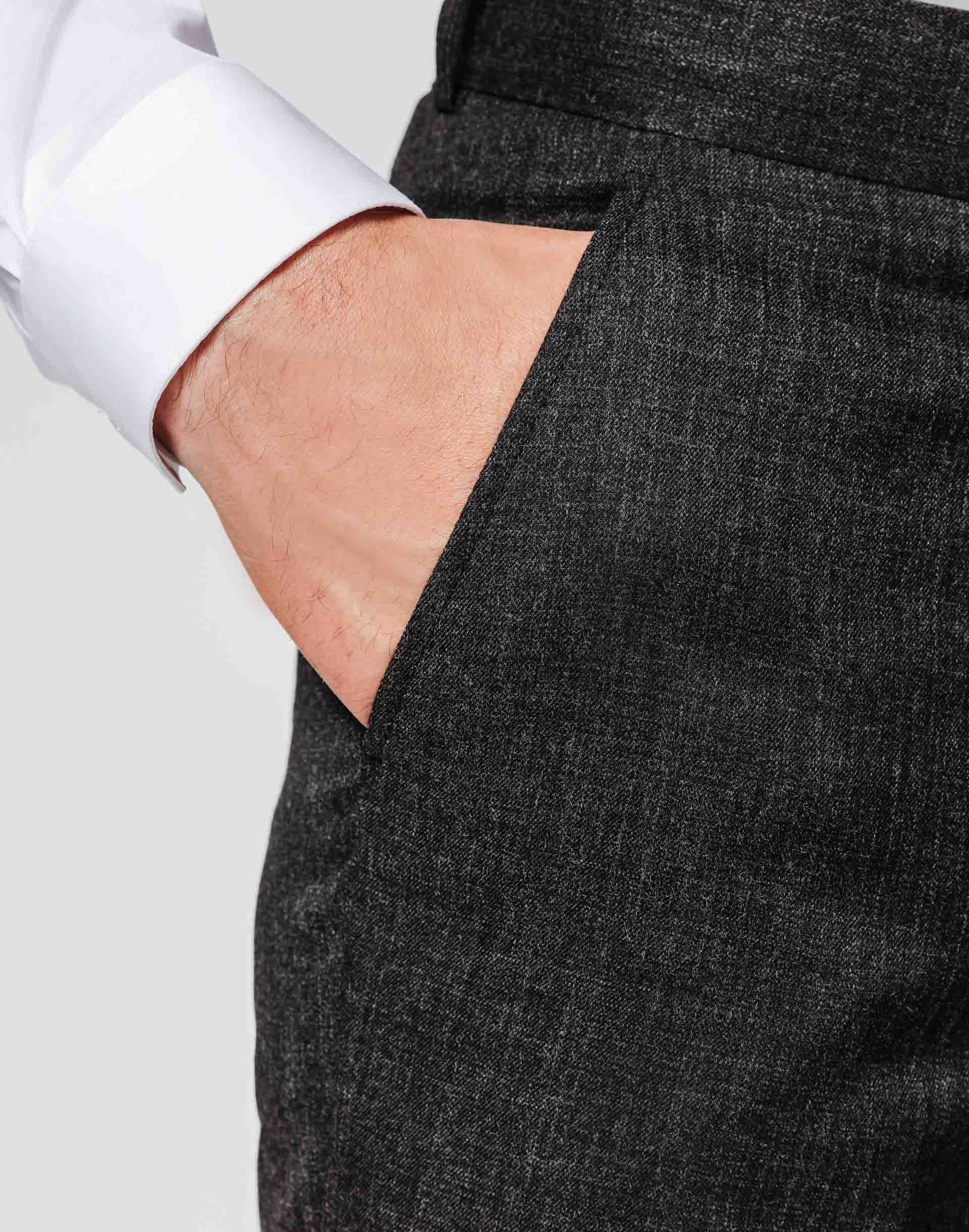 Pantalon anthracite mouliné - Image 2