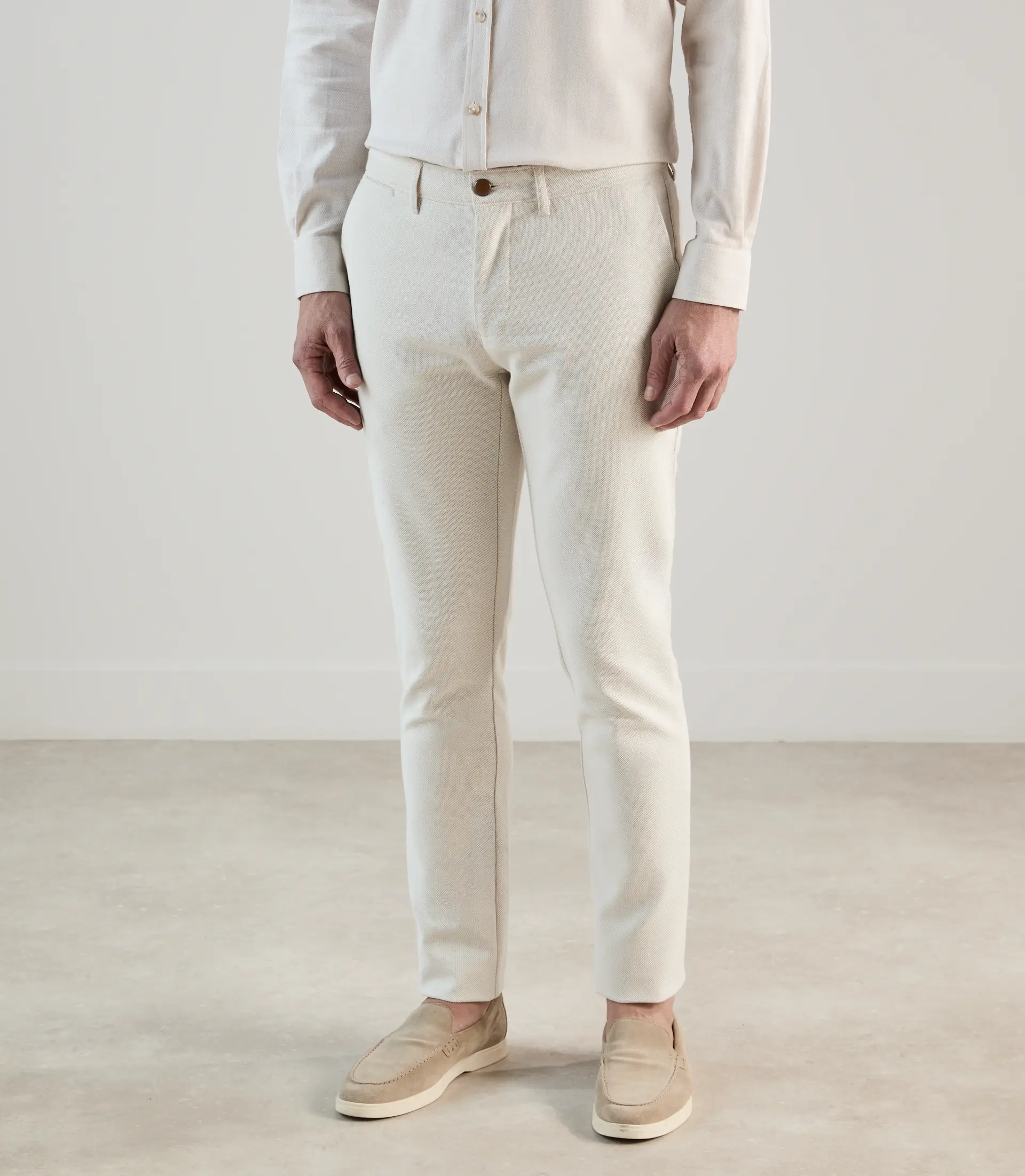 Pantalon armuré beige clair