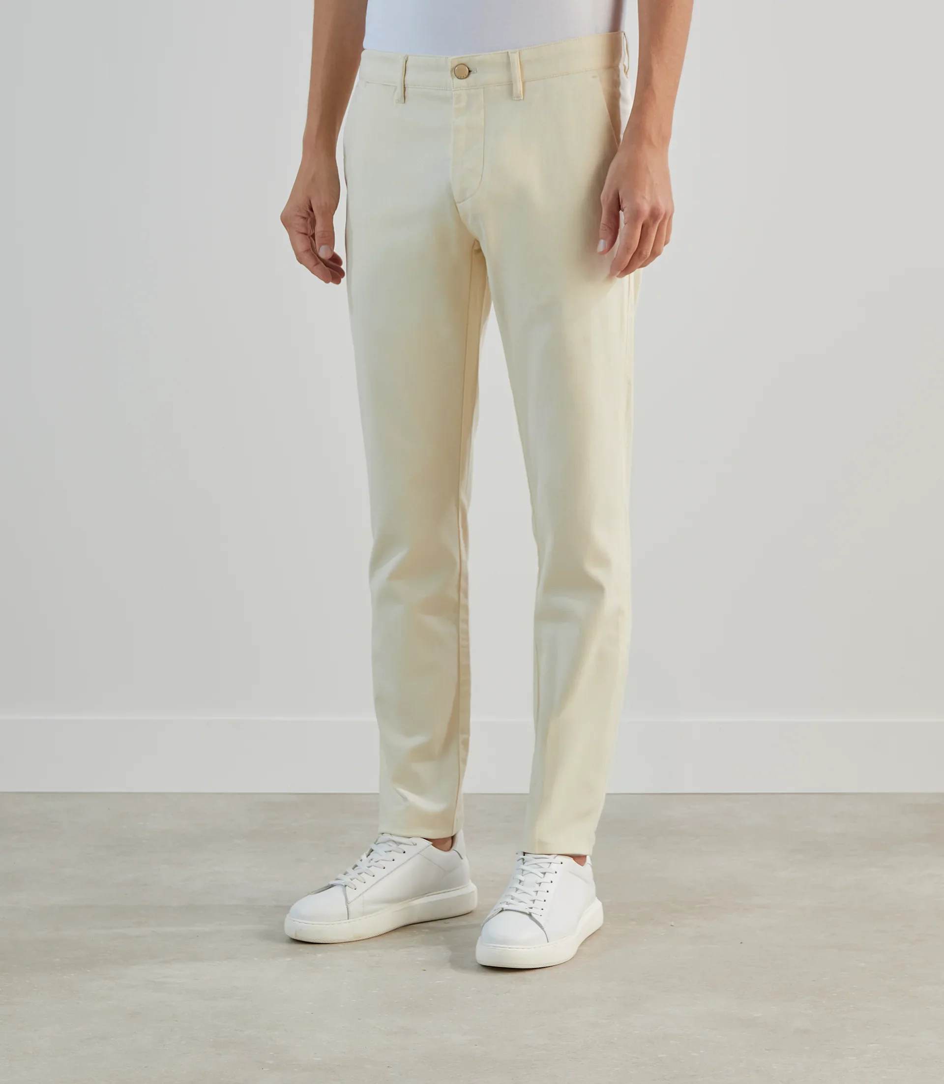 Pantalon armuré jaune pâle