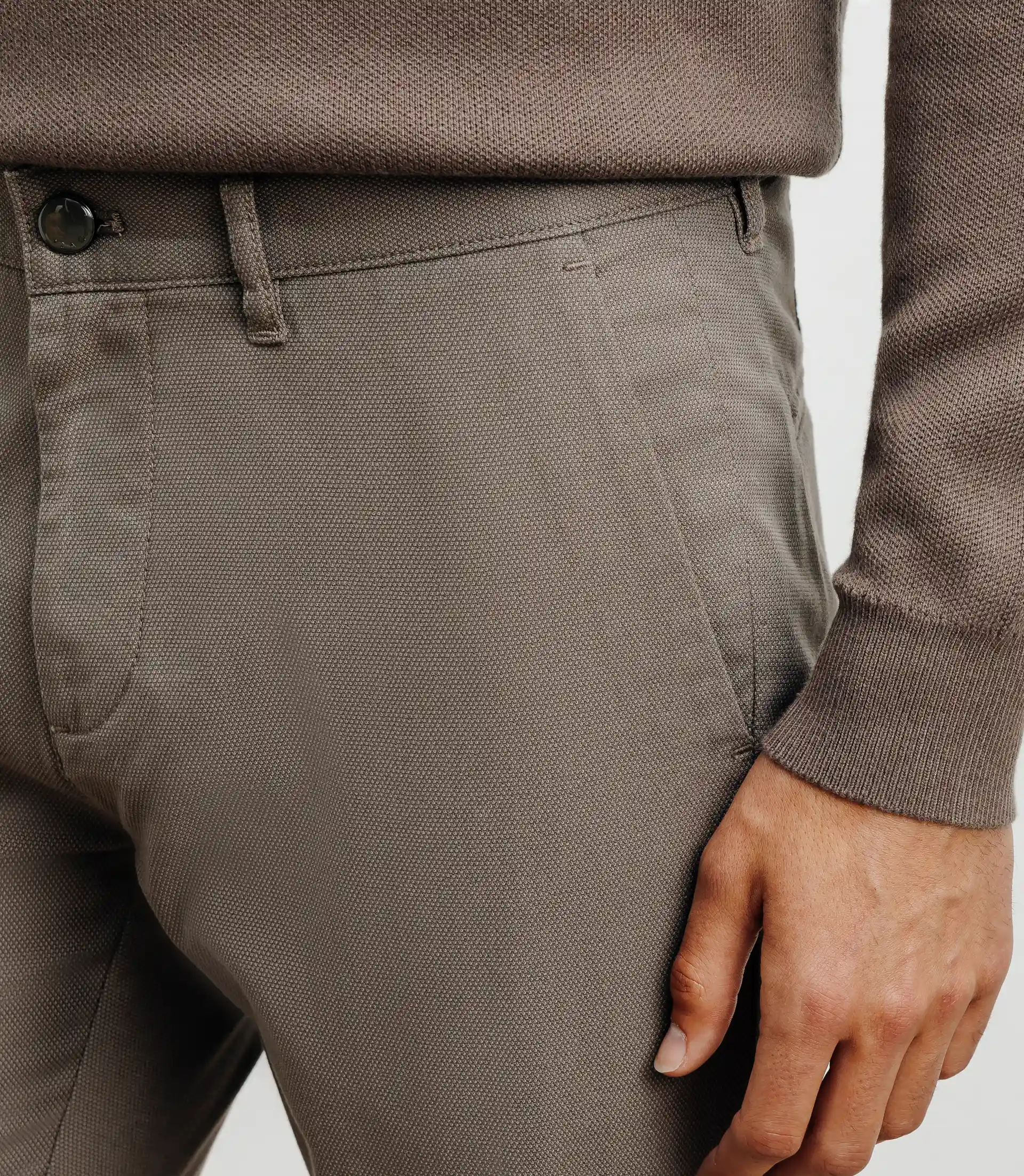 Pantalon armuré slim taupe - Image 2