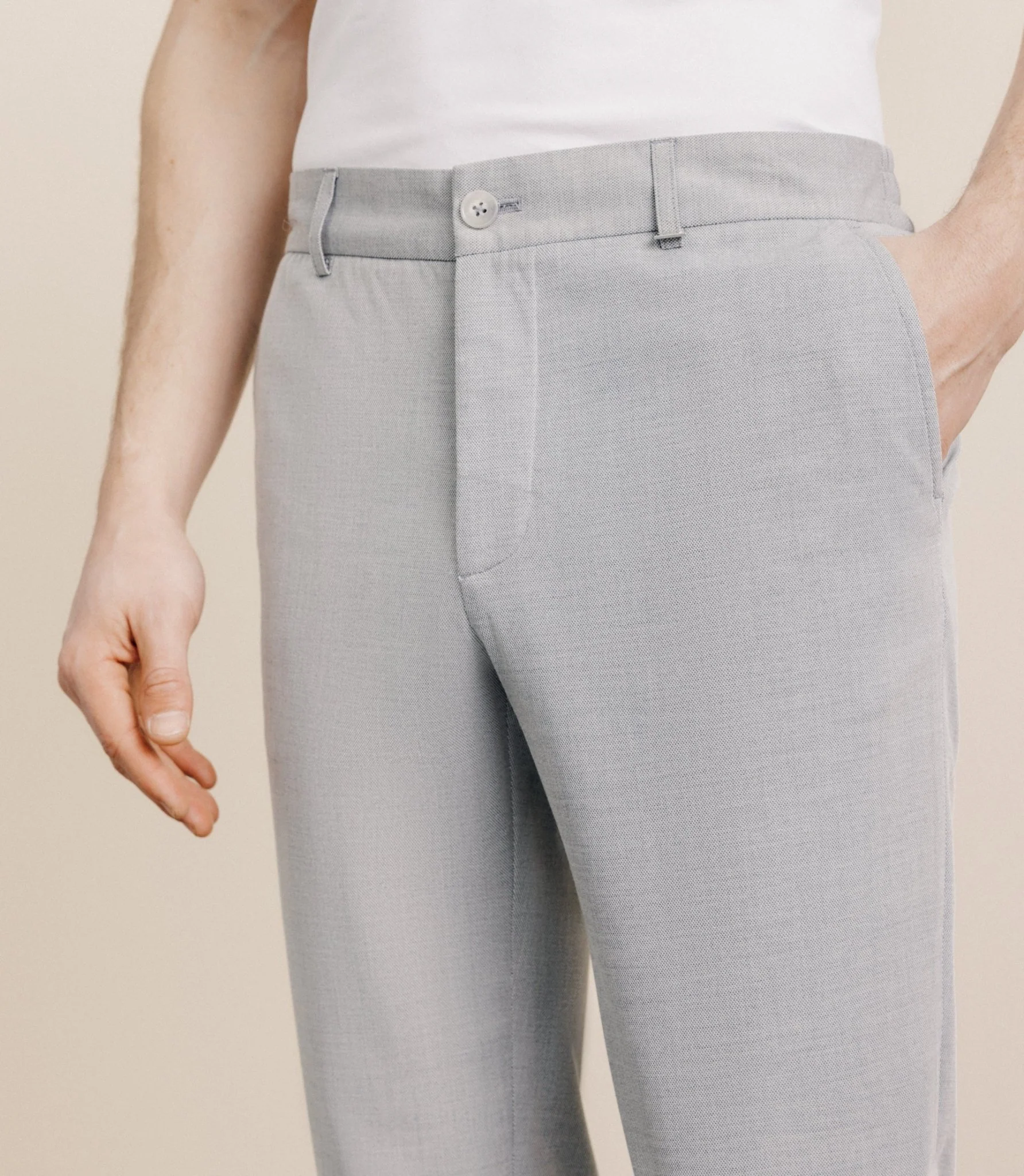 Pantalon élastiqué gris - Image 2