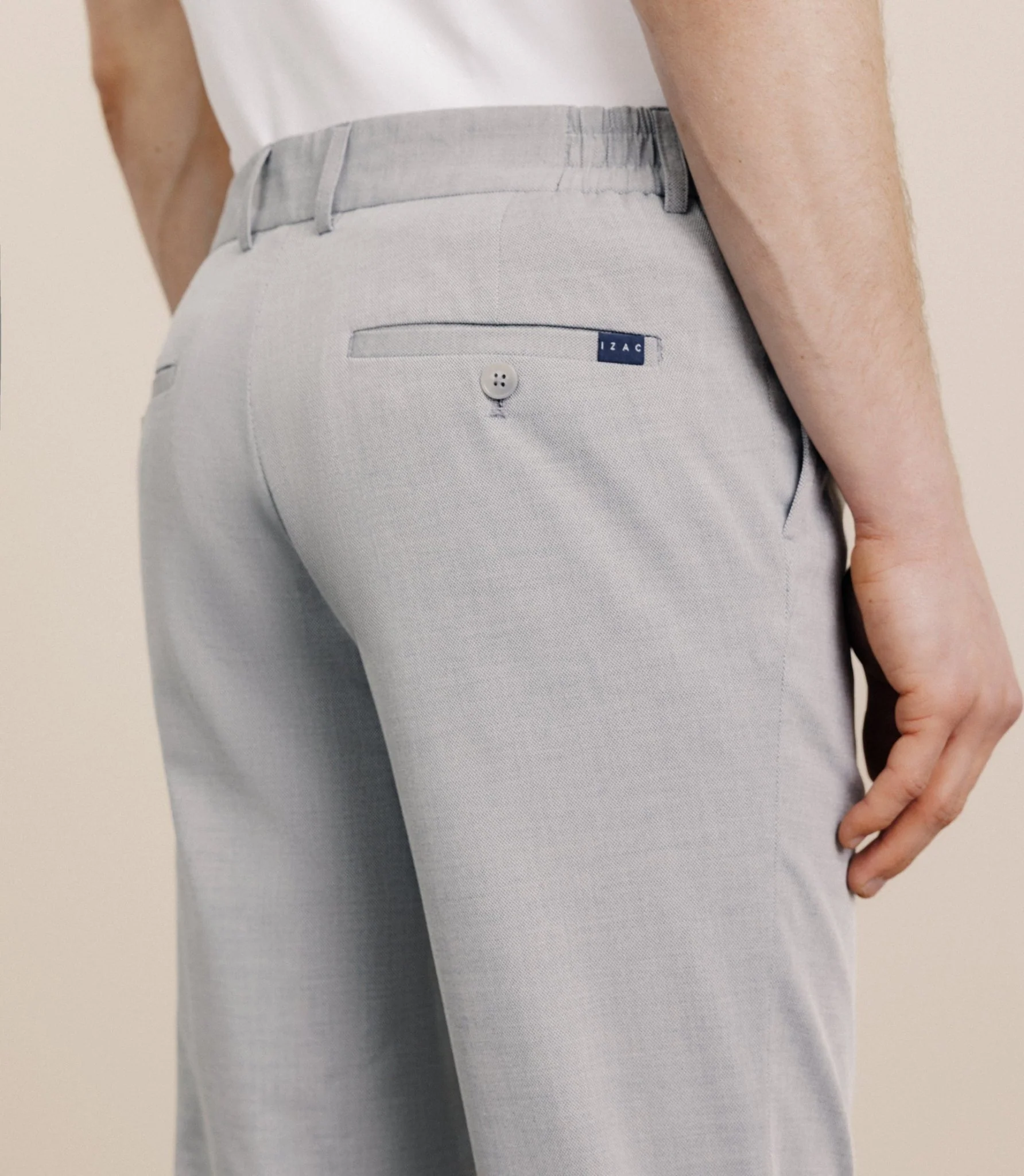 Pantalon élastiqué gris - Image 3