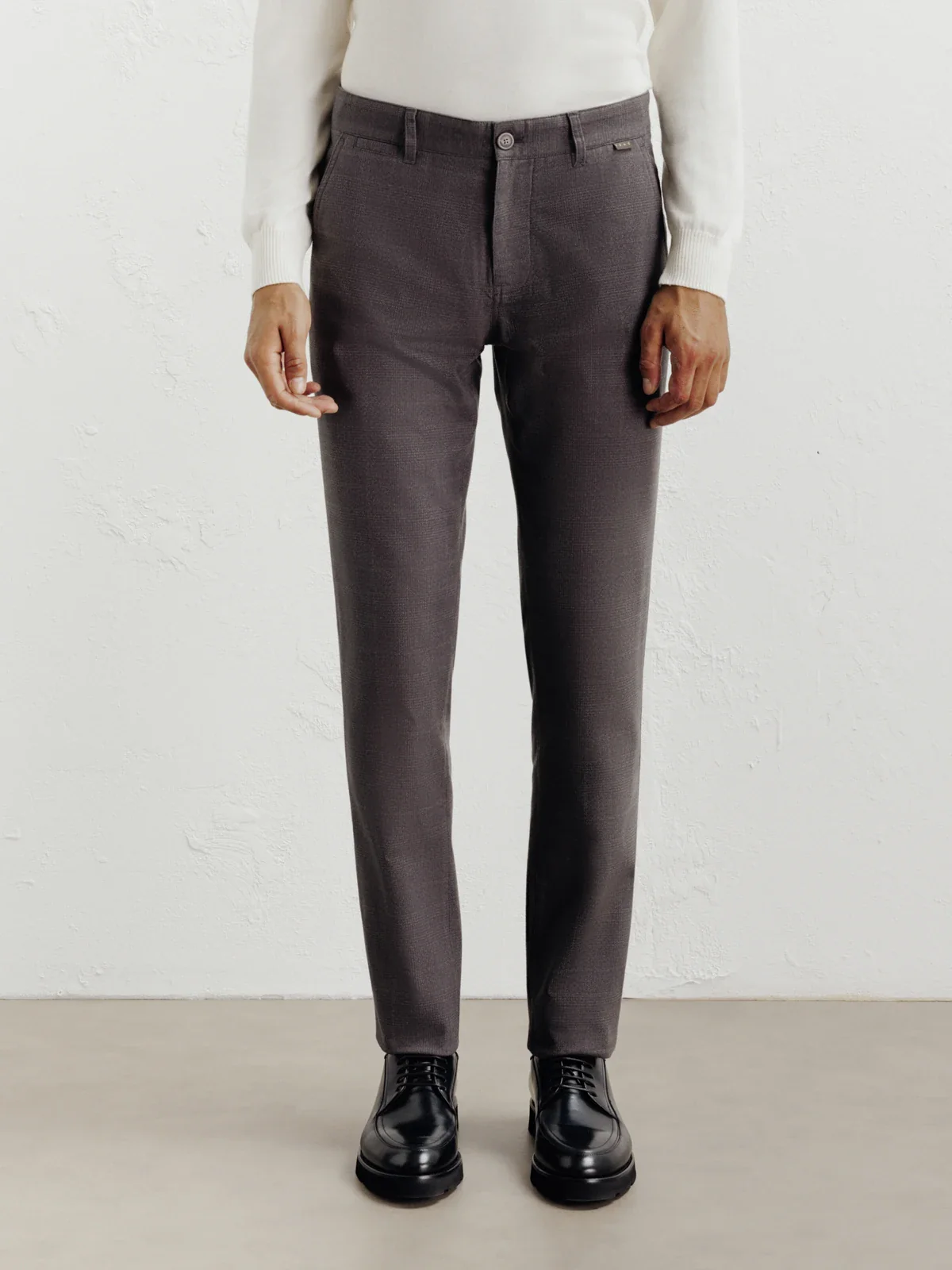 Pantalon carreaux chataigne