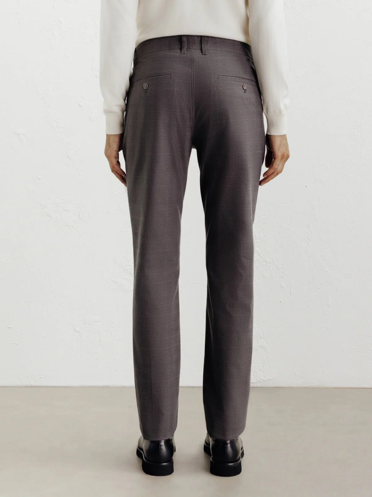 Pantalon carreaux chataigne - Image 4