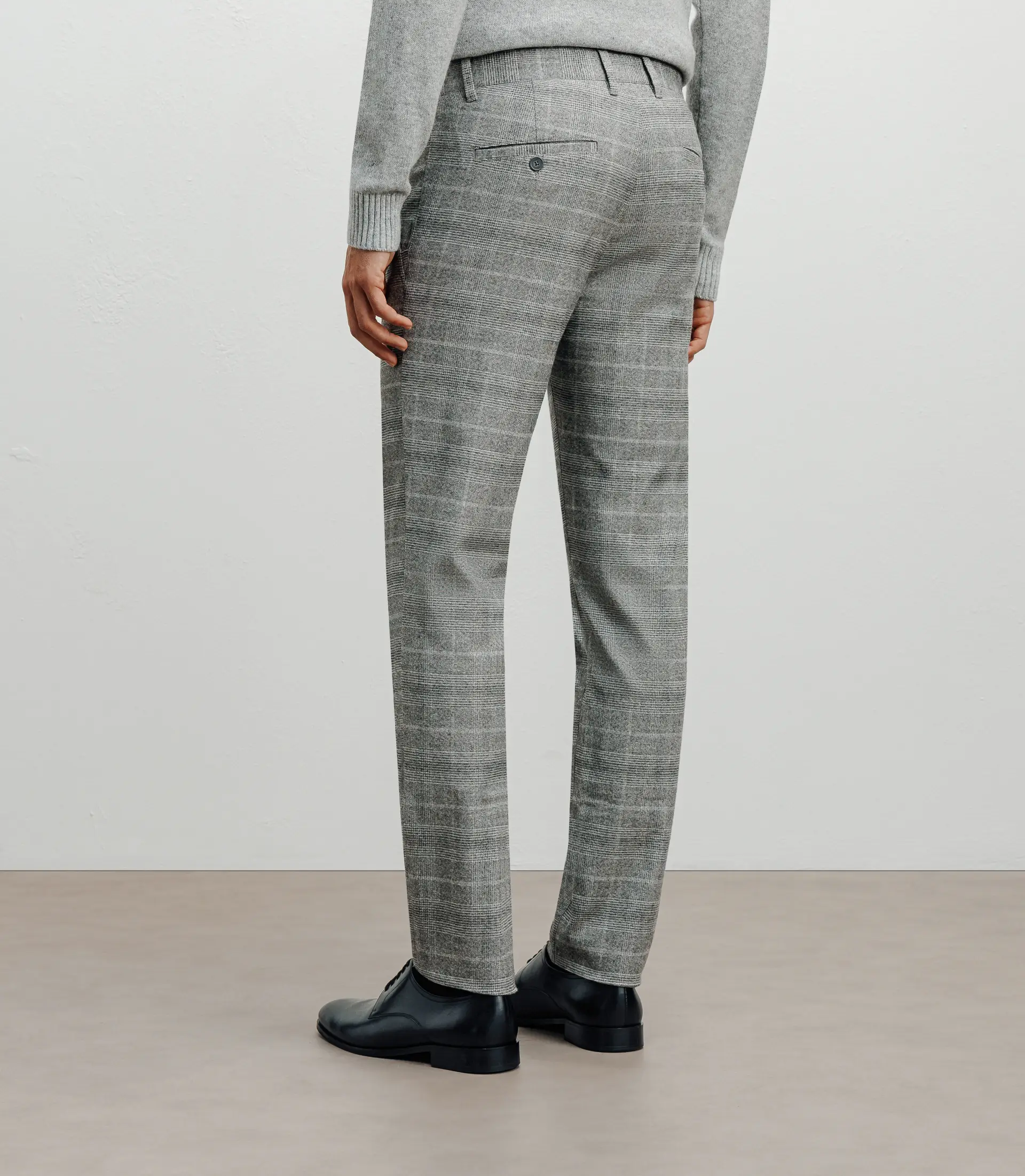 Pantalon carreaux gris chiné - Image 4