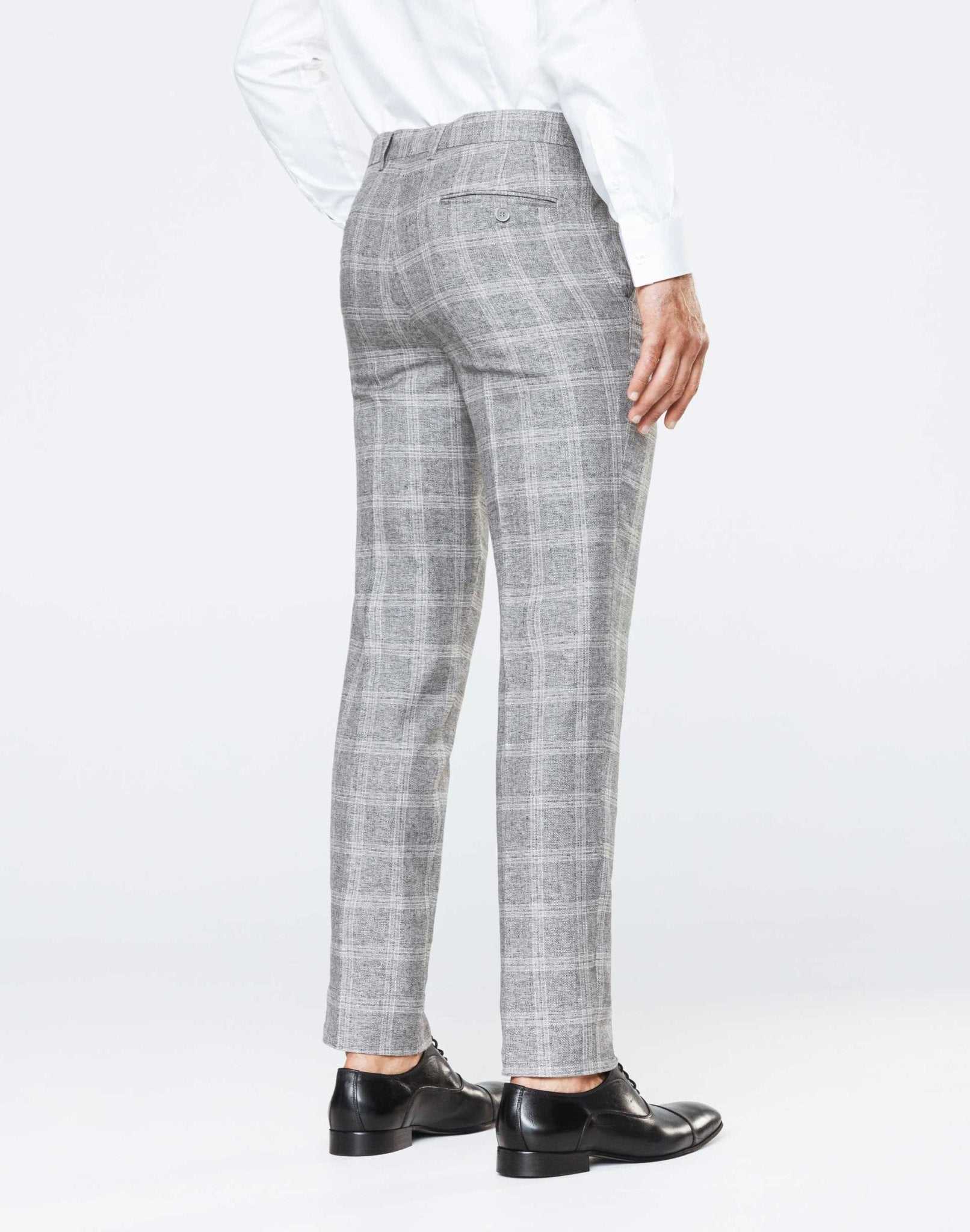 Pantalon carreaux gris - Image 2