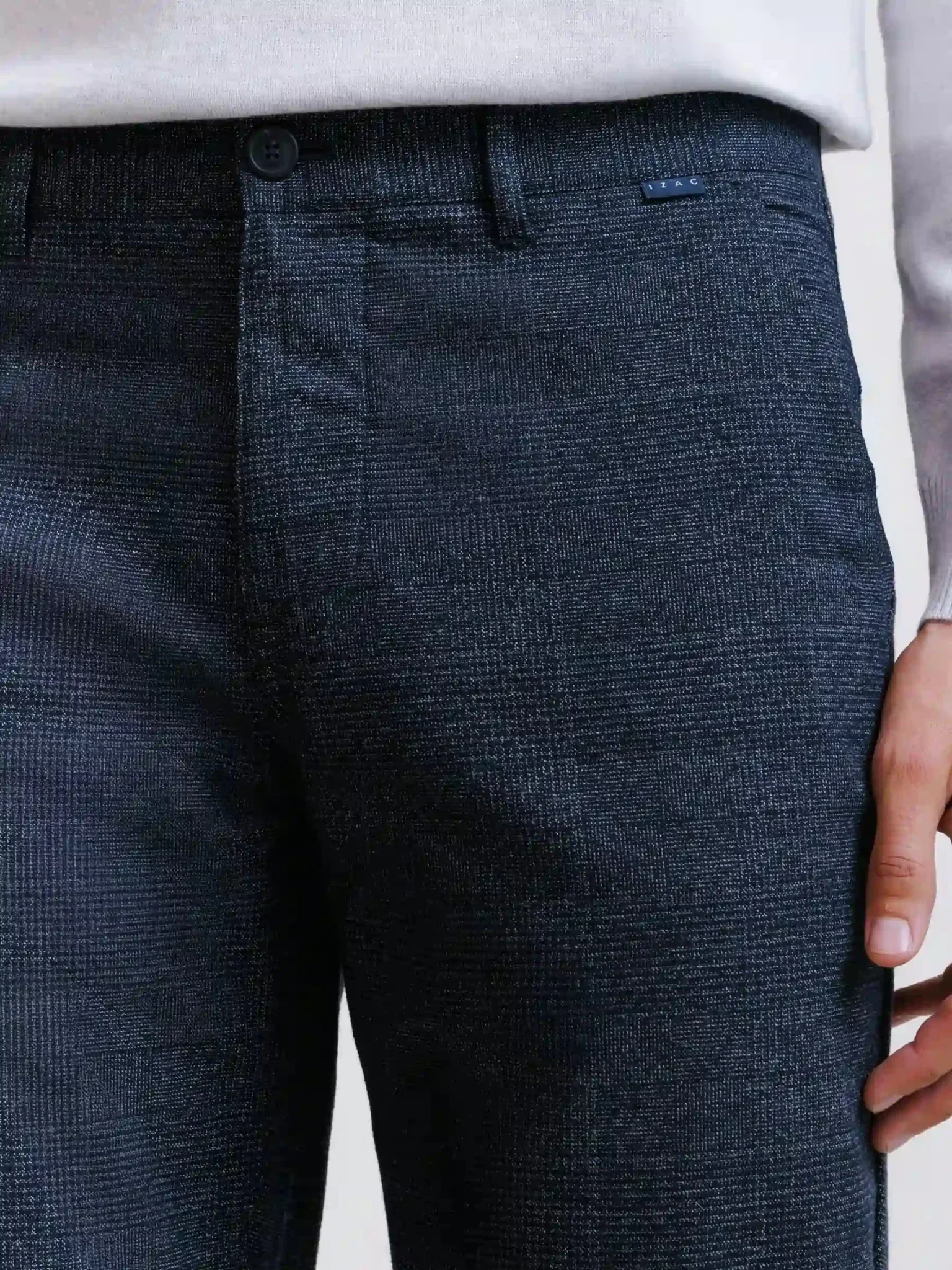 Pantalon carreaux marine - Image 2
