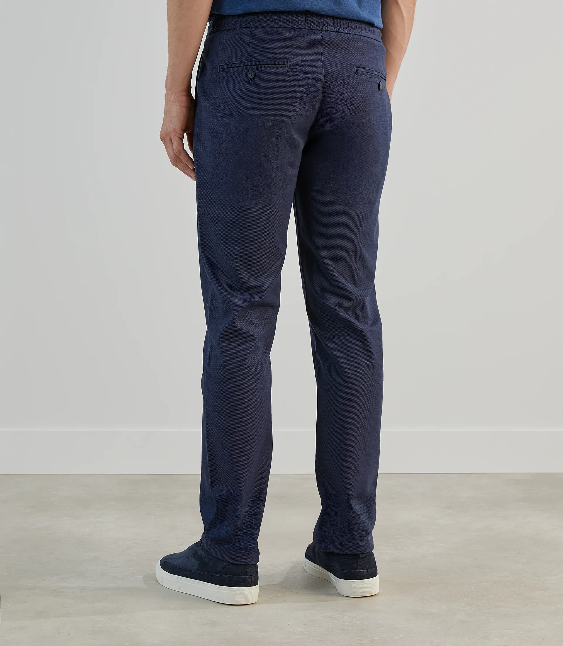 Pantalon casual armuré marine - Image 2