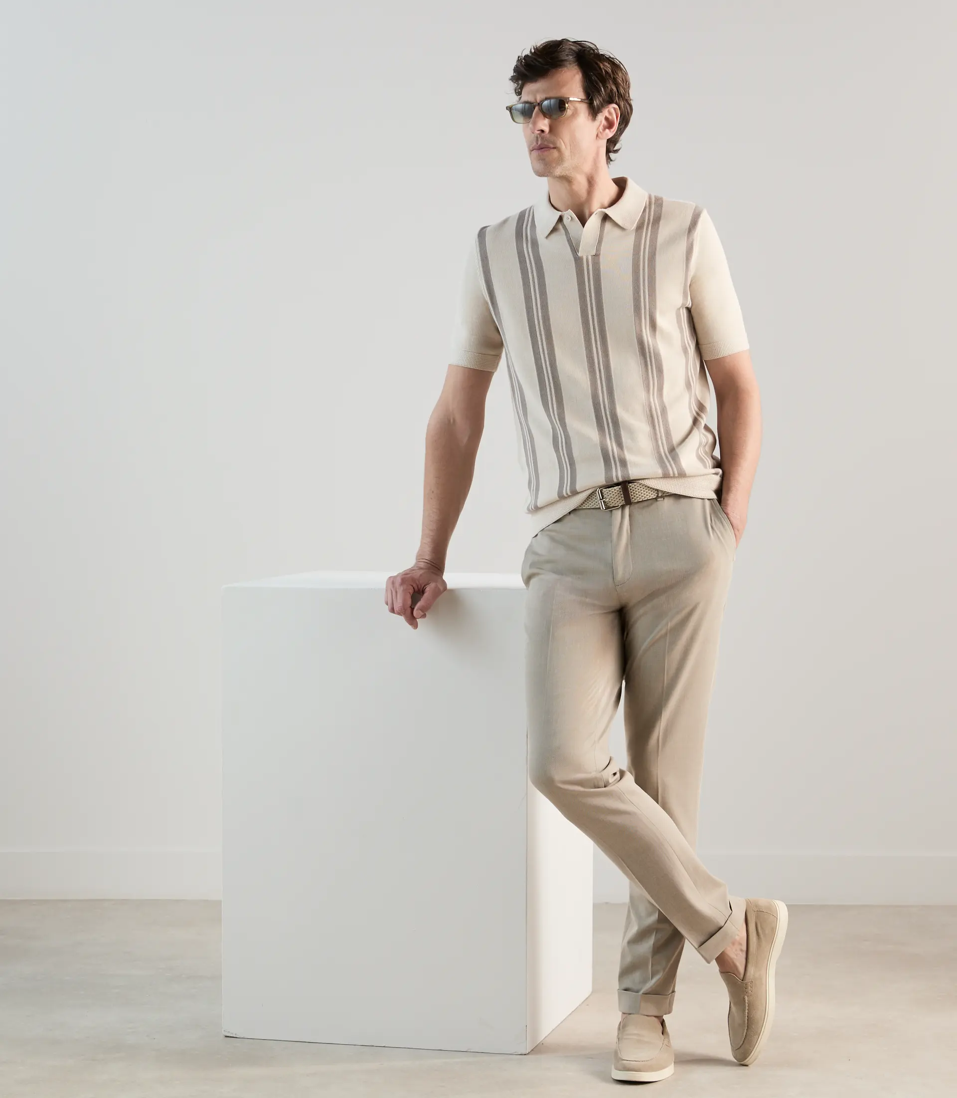 Pantalon casual beige