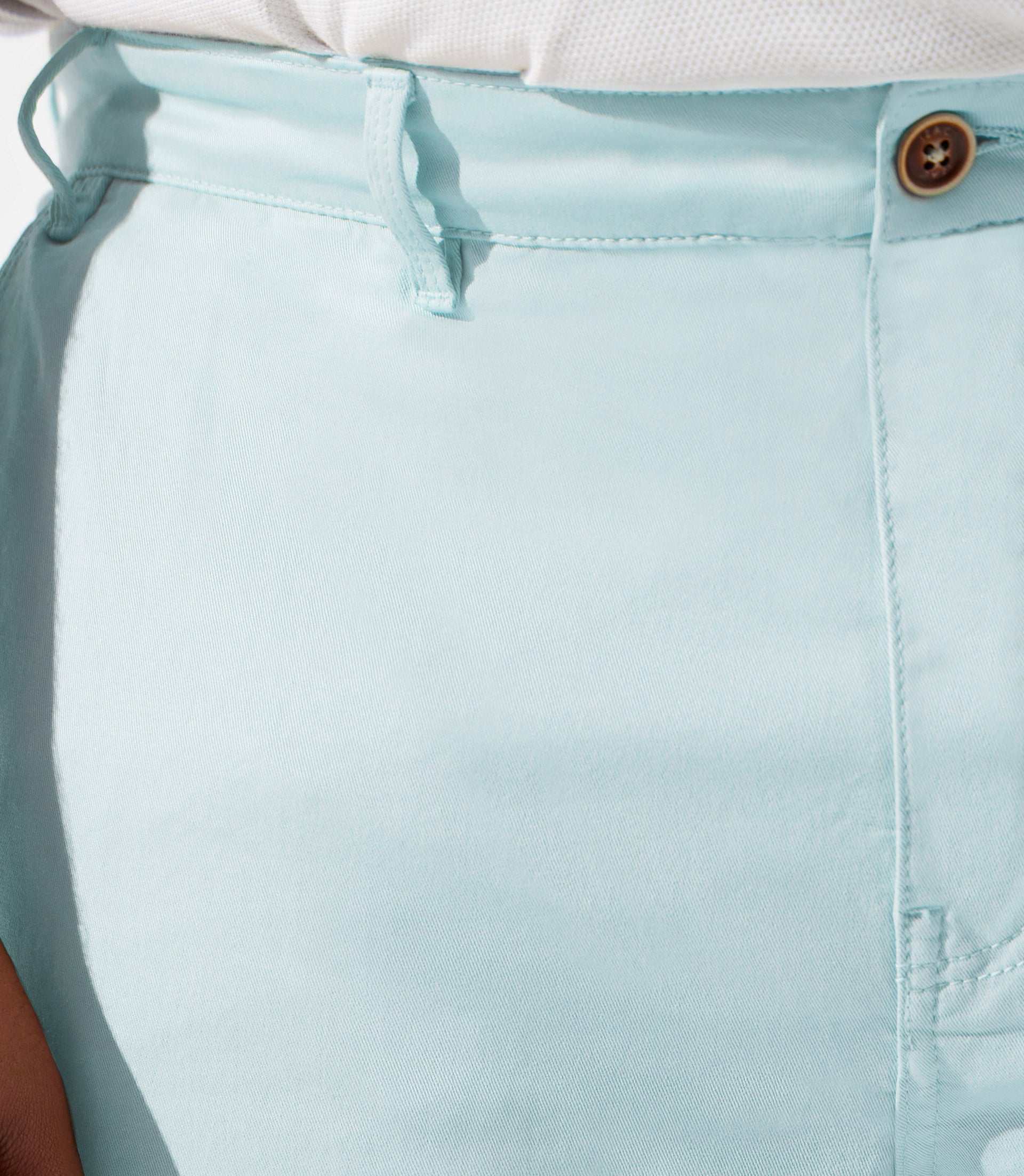 Pantalon en coton stretch bleu ciel PACHELORBT - Image 5