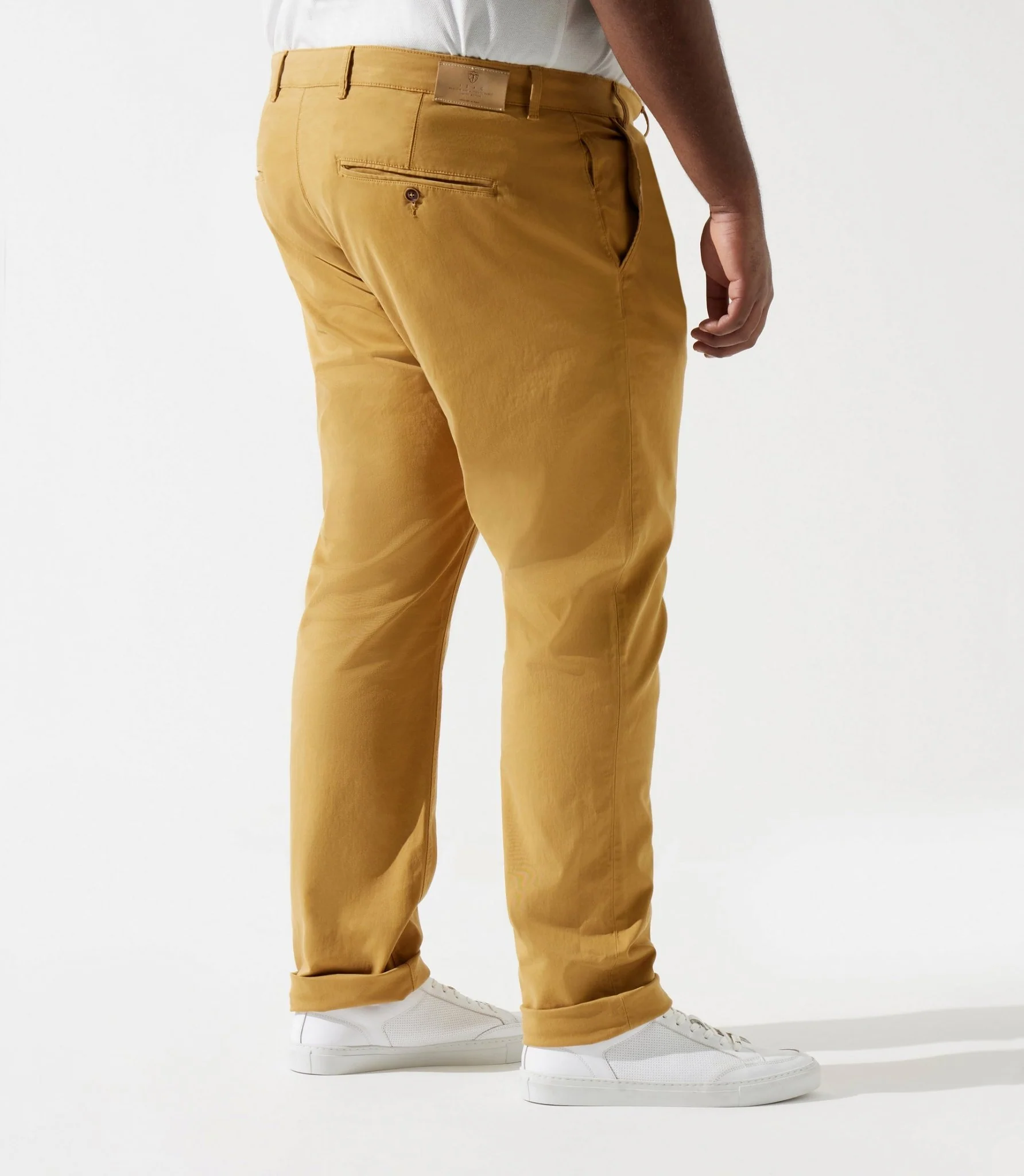 Pantalon en coton stretch camel PACHELORBT - Image 3