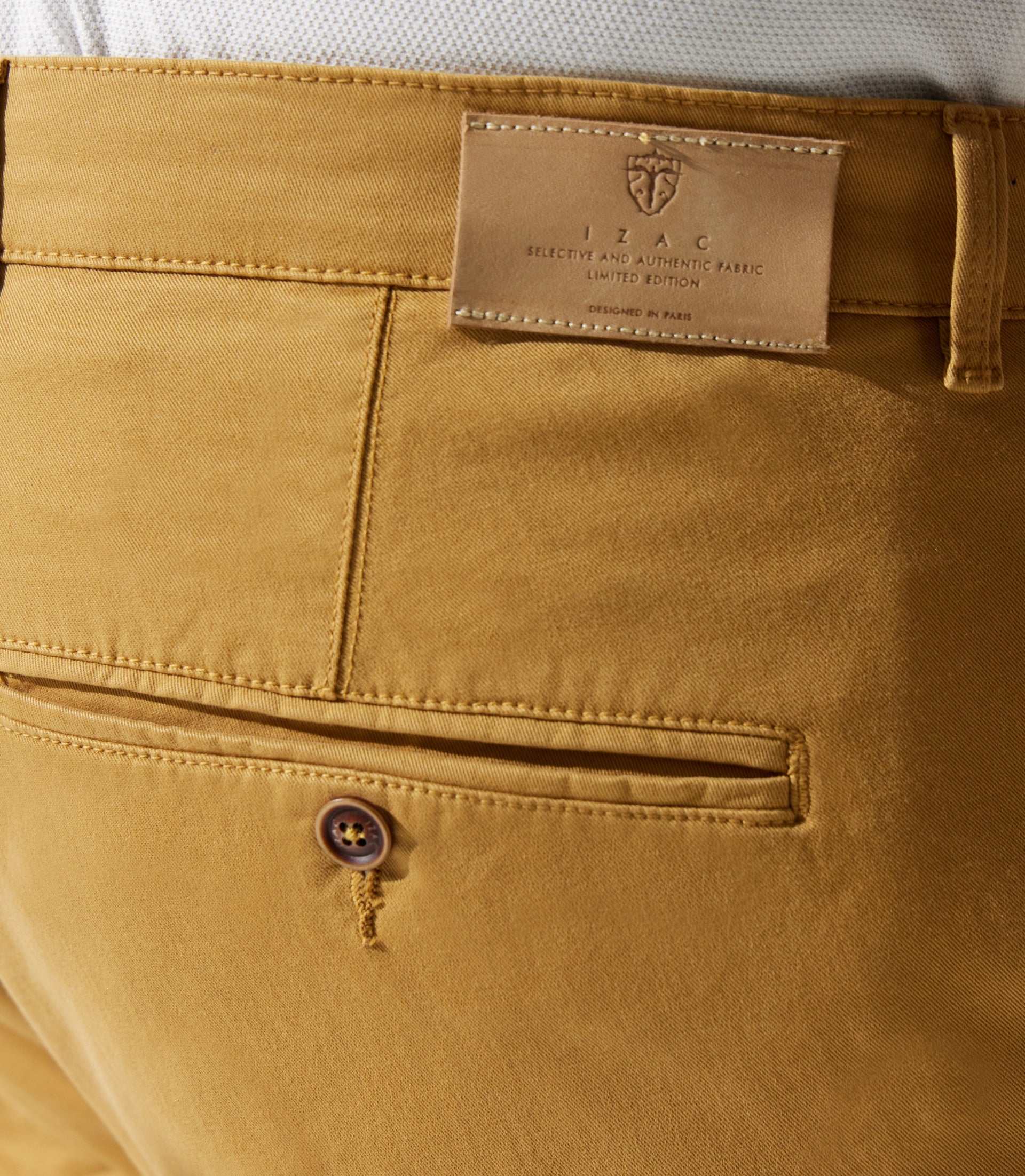 Pantalon en coton stretch camel PACHELORBT - Image 4