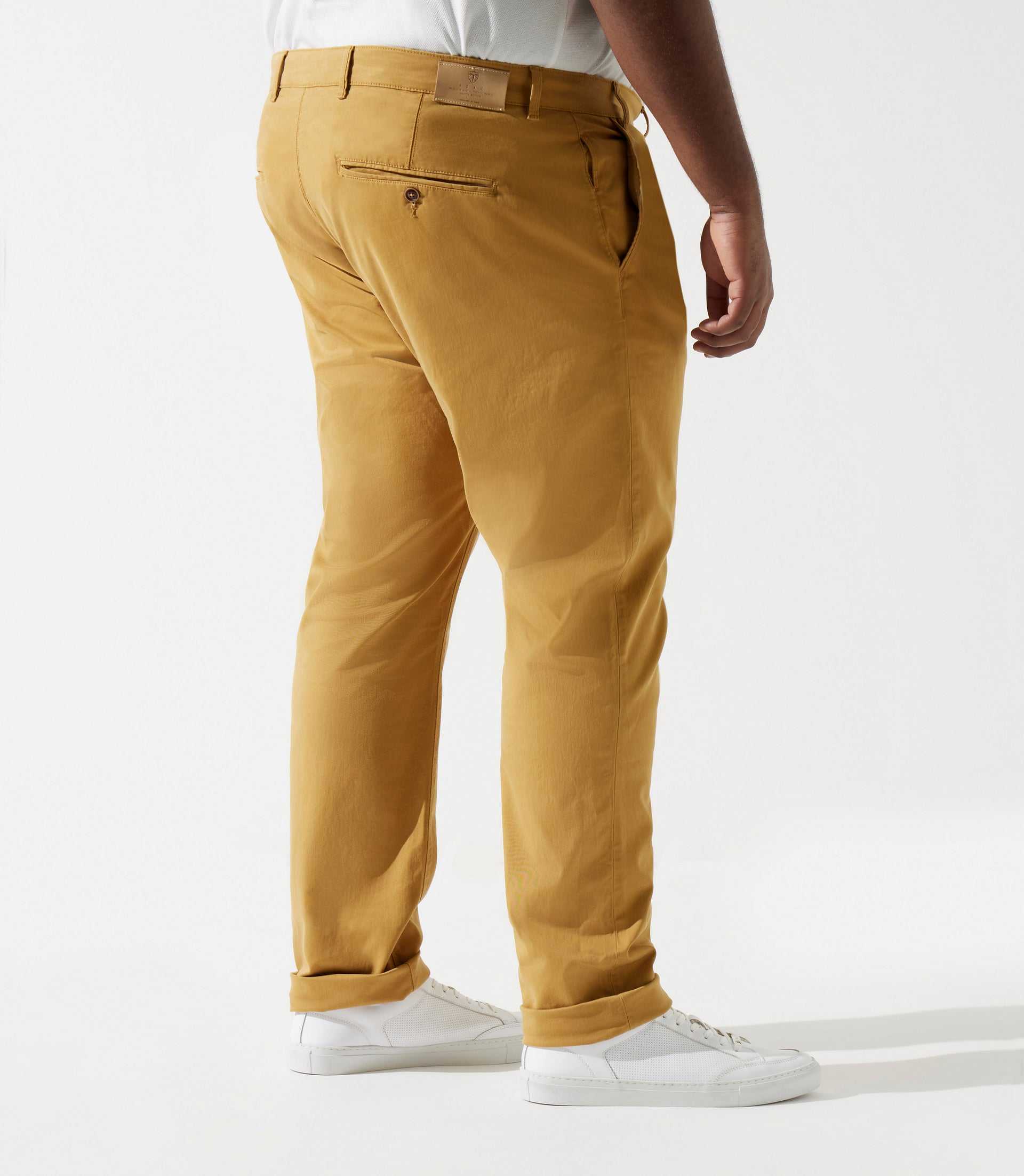 Pantalon en coton stretch camel PACHELORBT - Image 5
