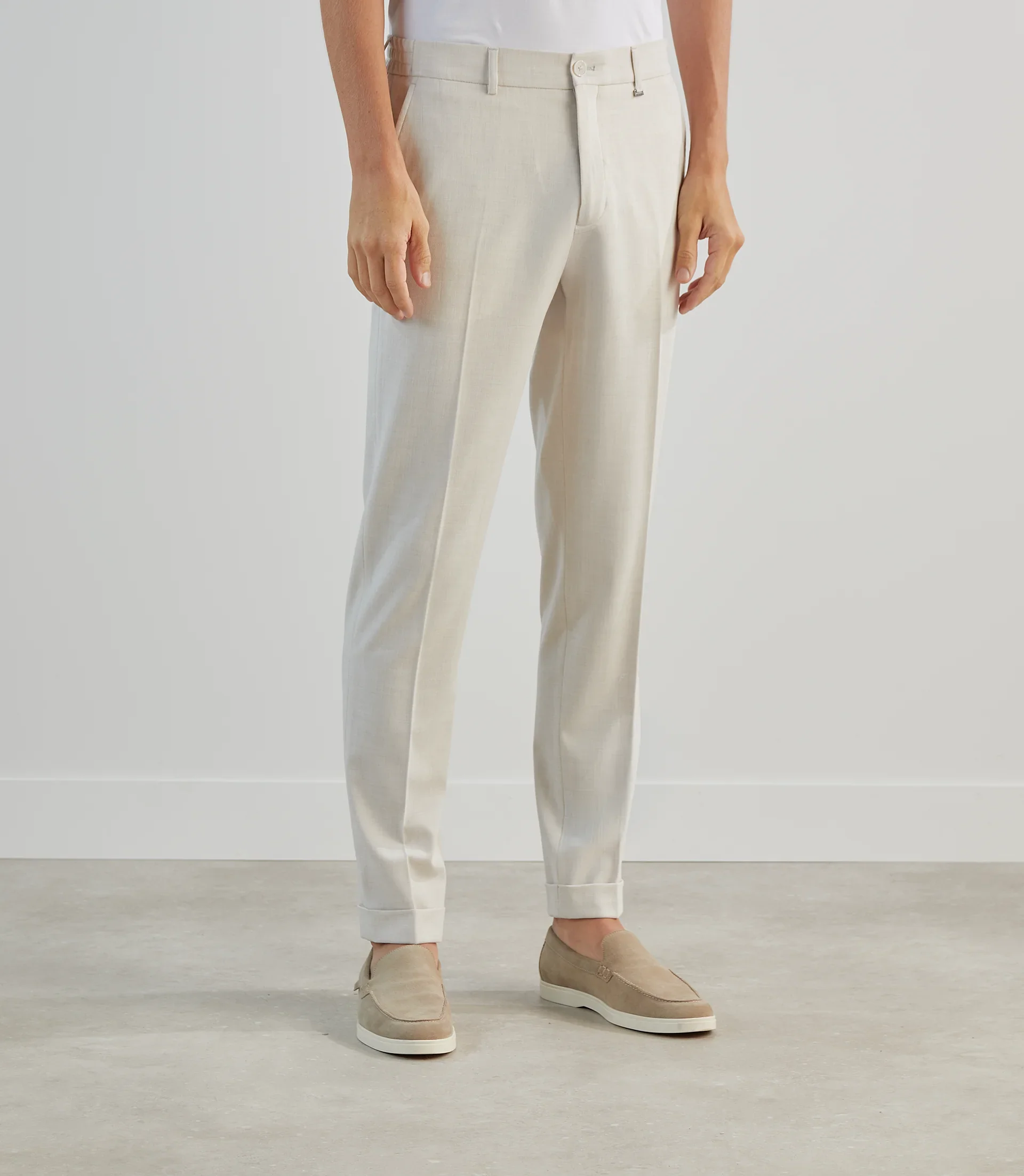 Pantalon casual écru
