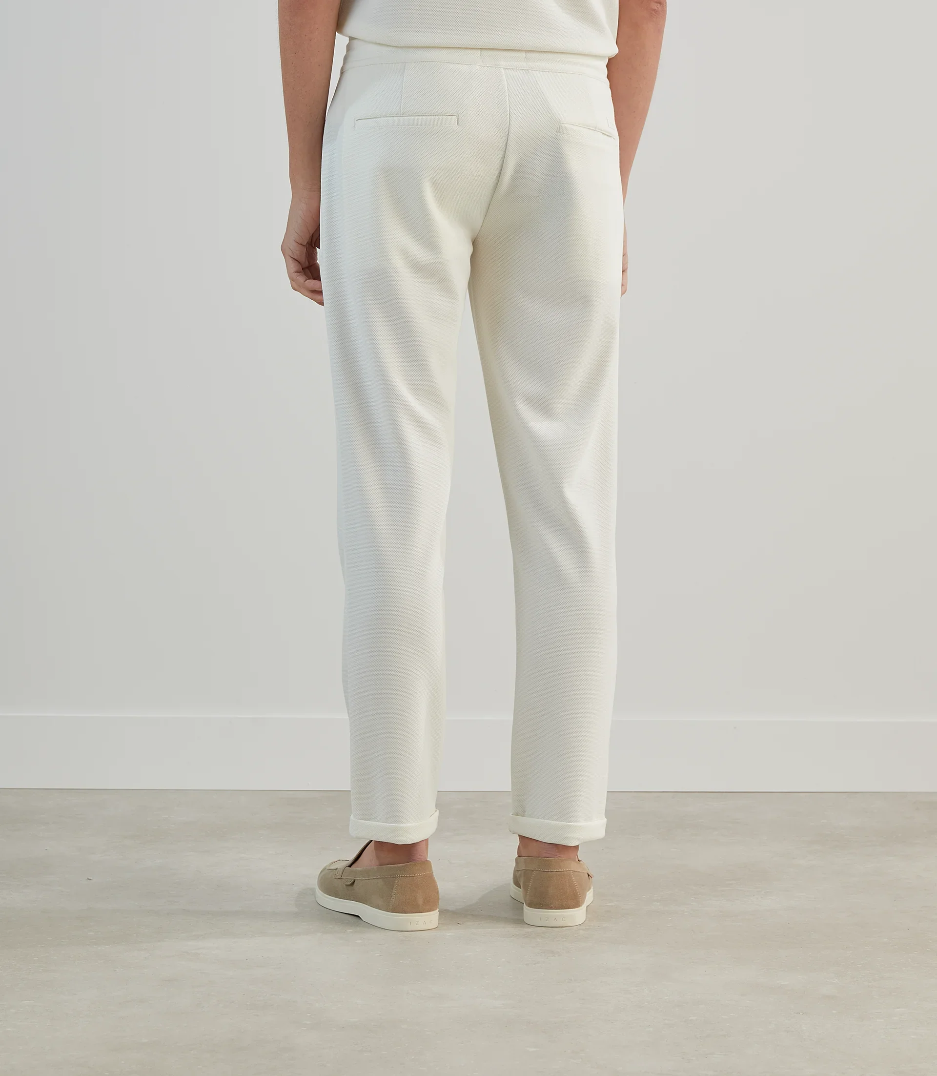 Pantalon casual en maille écru - Image 5