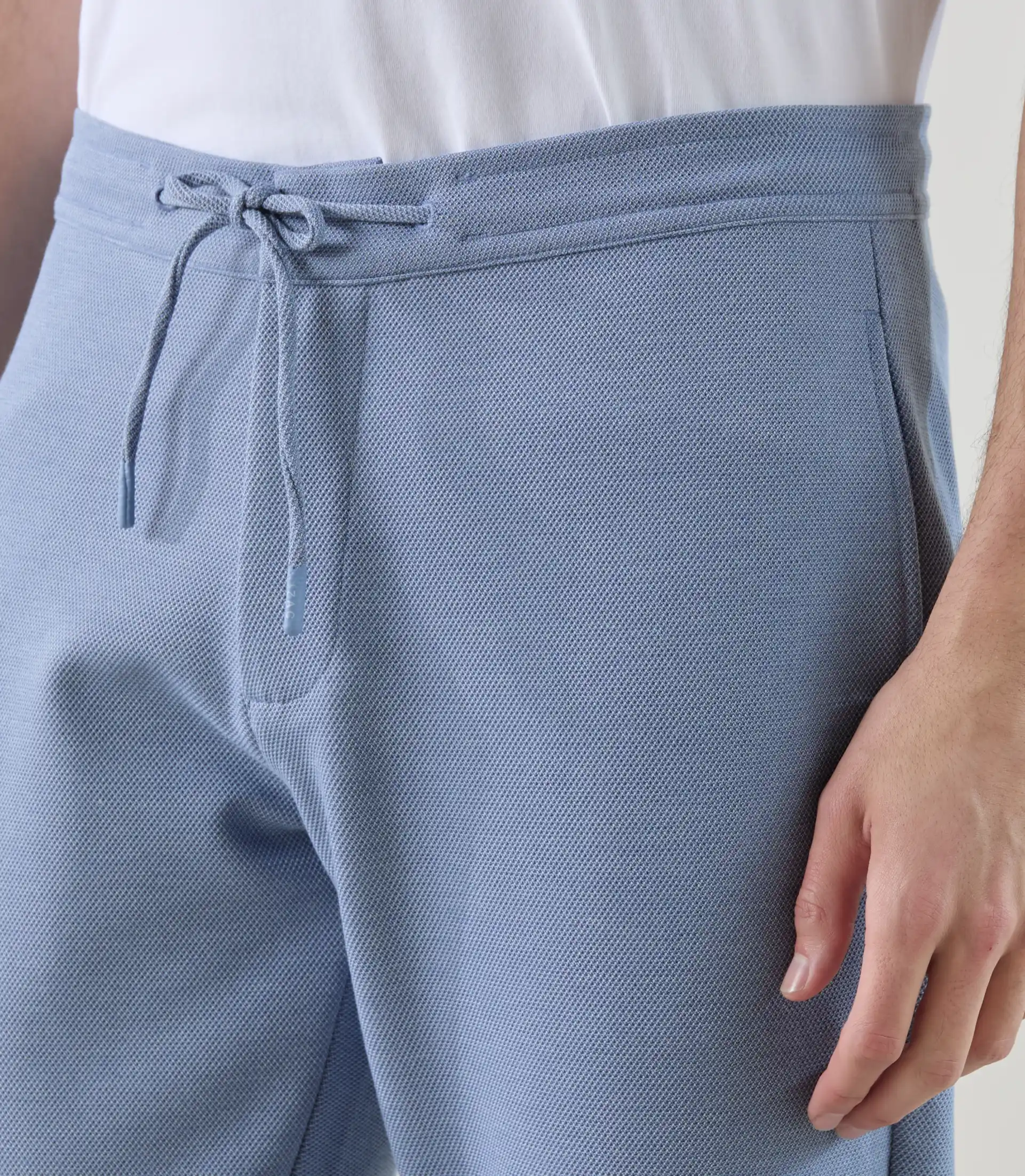Pantalon casual en maille indigo - Image 2