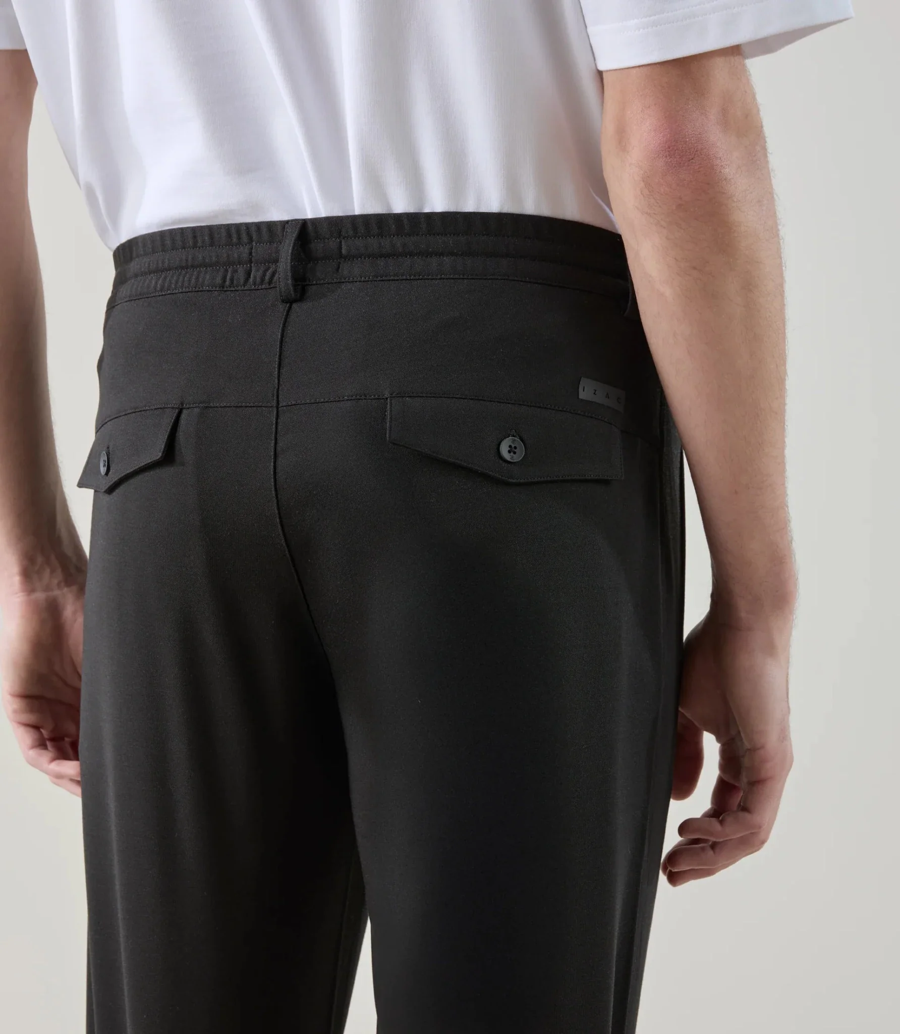 Pantalon casual en maille noir - Image 3