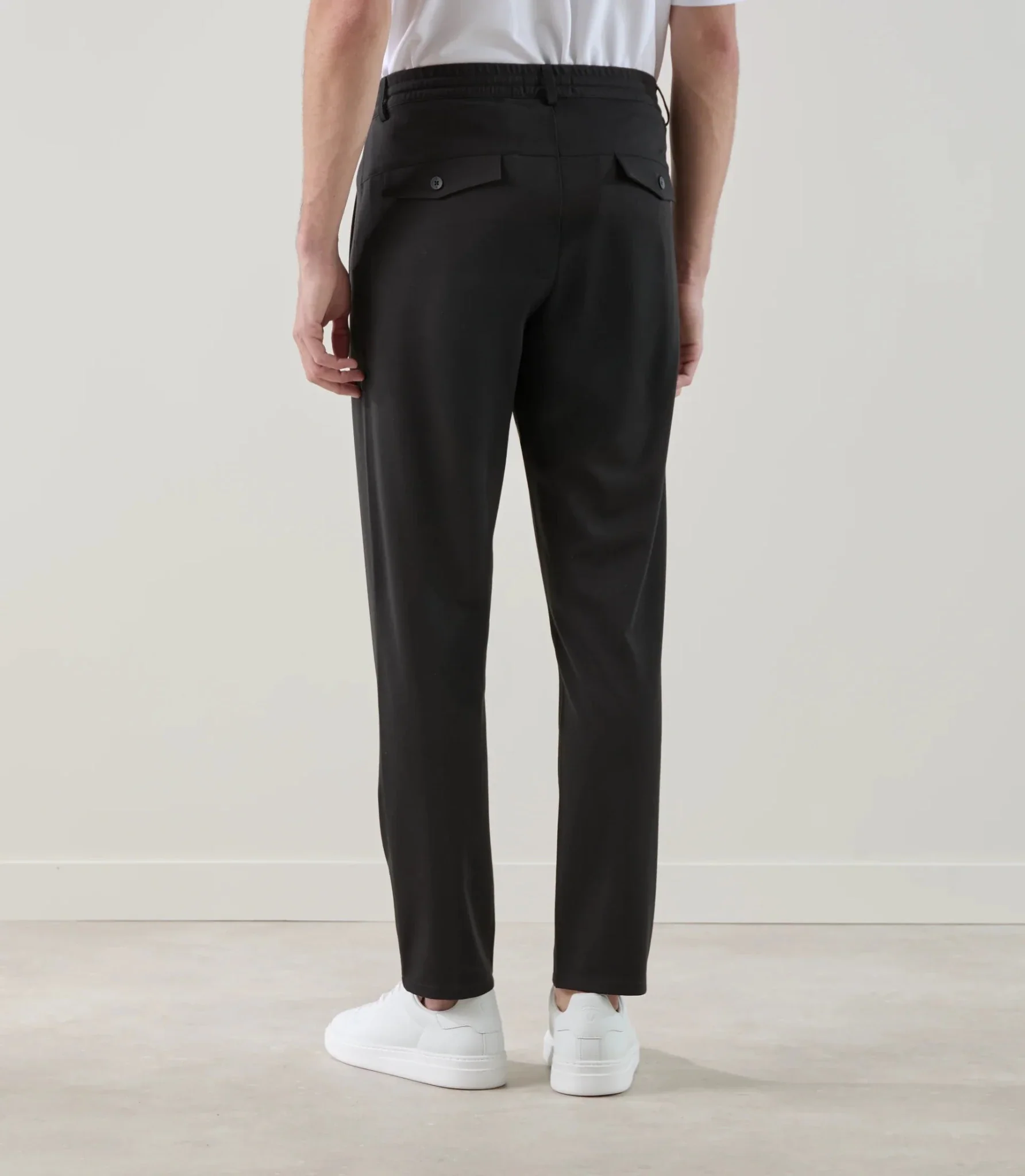 Pantalon casual en maille noir - Image 4