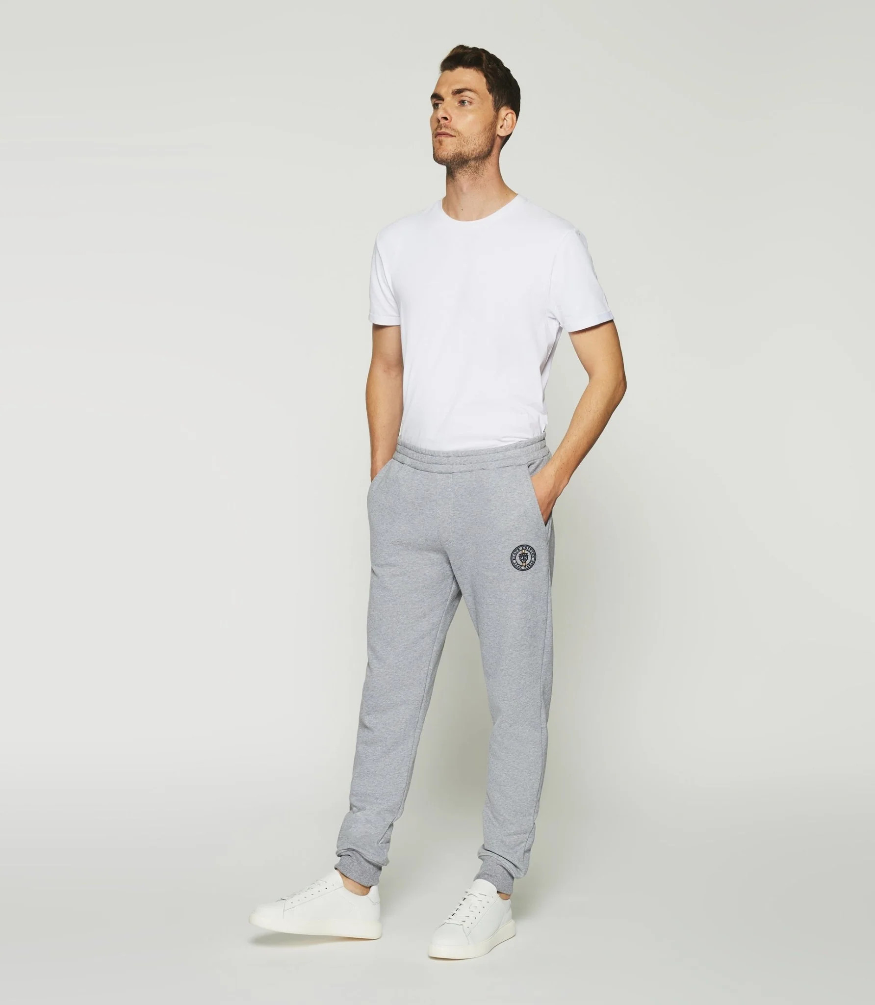 Jogging avec broderie gris chiné SWPETER - Image 3