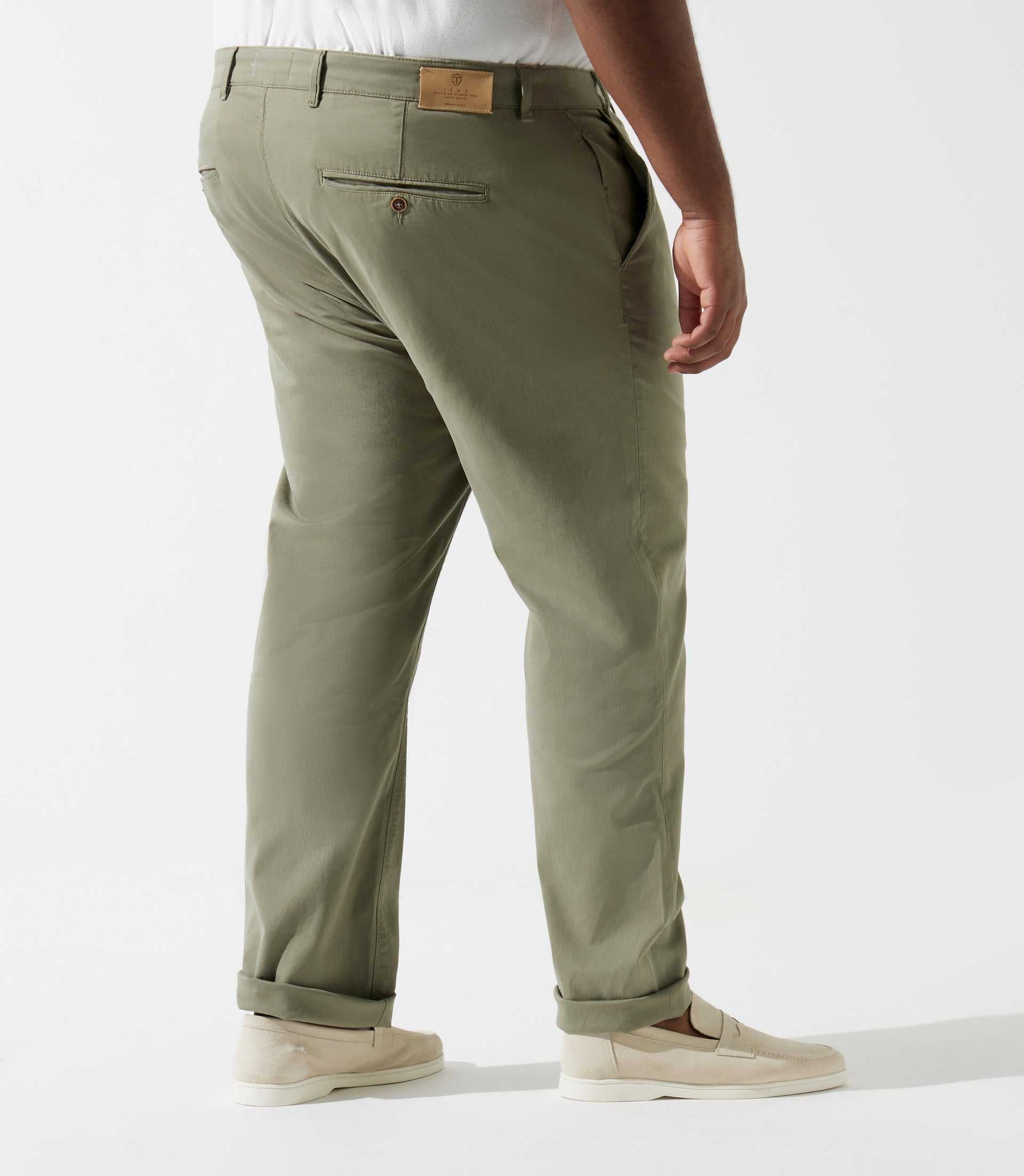 Pantalon en coton stretch kaki PACHELORBT - Image 2