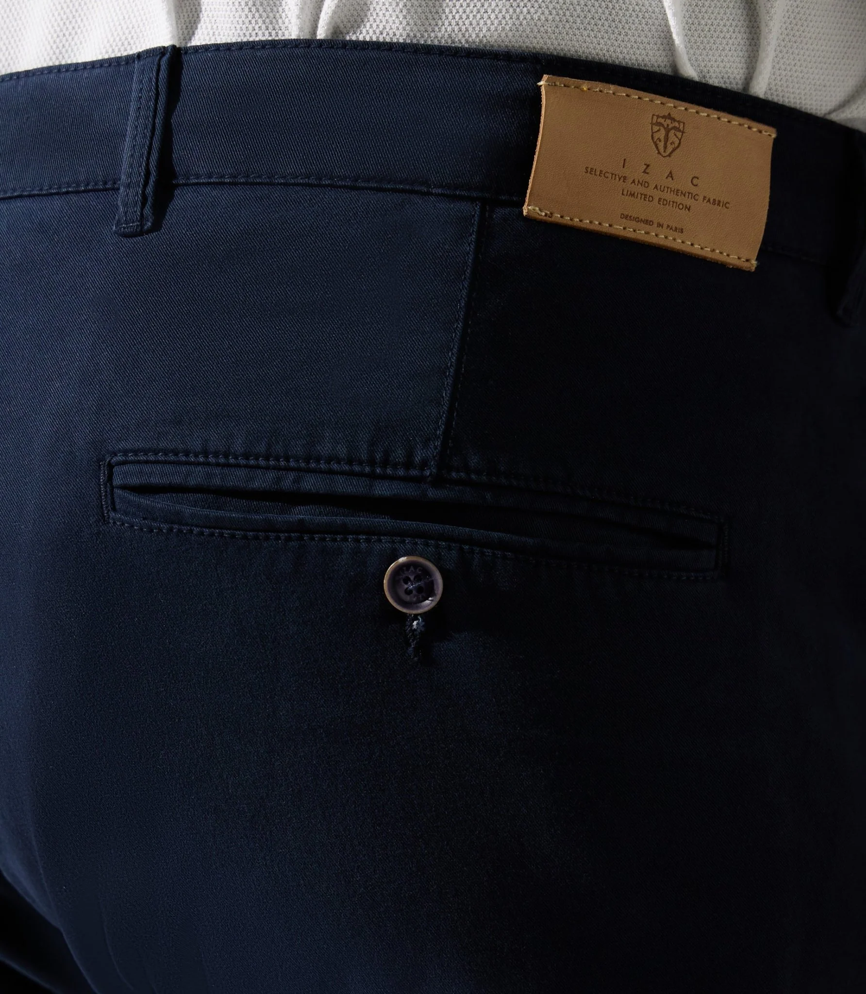 Pantalon en coton stretch marine PACHELORBT - Image 4