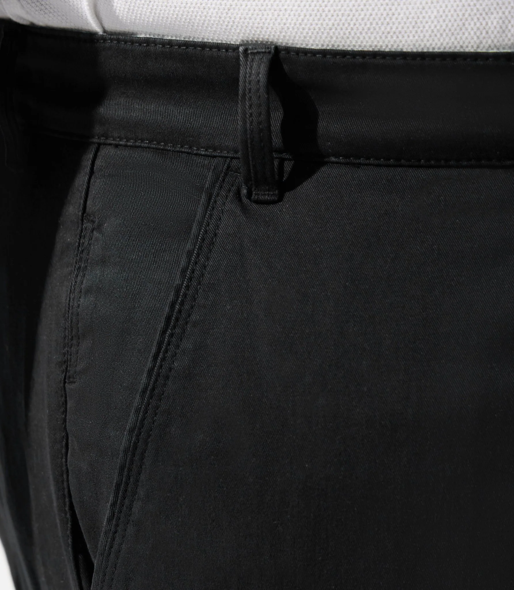 Pantalon en coton stretch noir PACHELORBT - Image 3