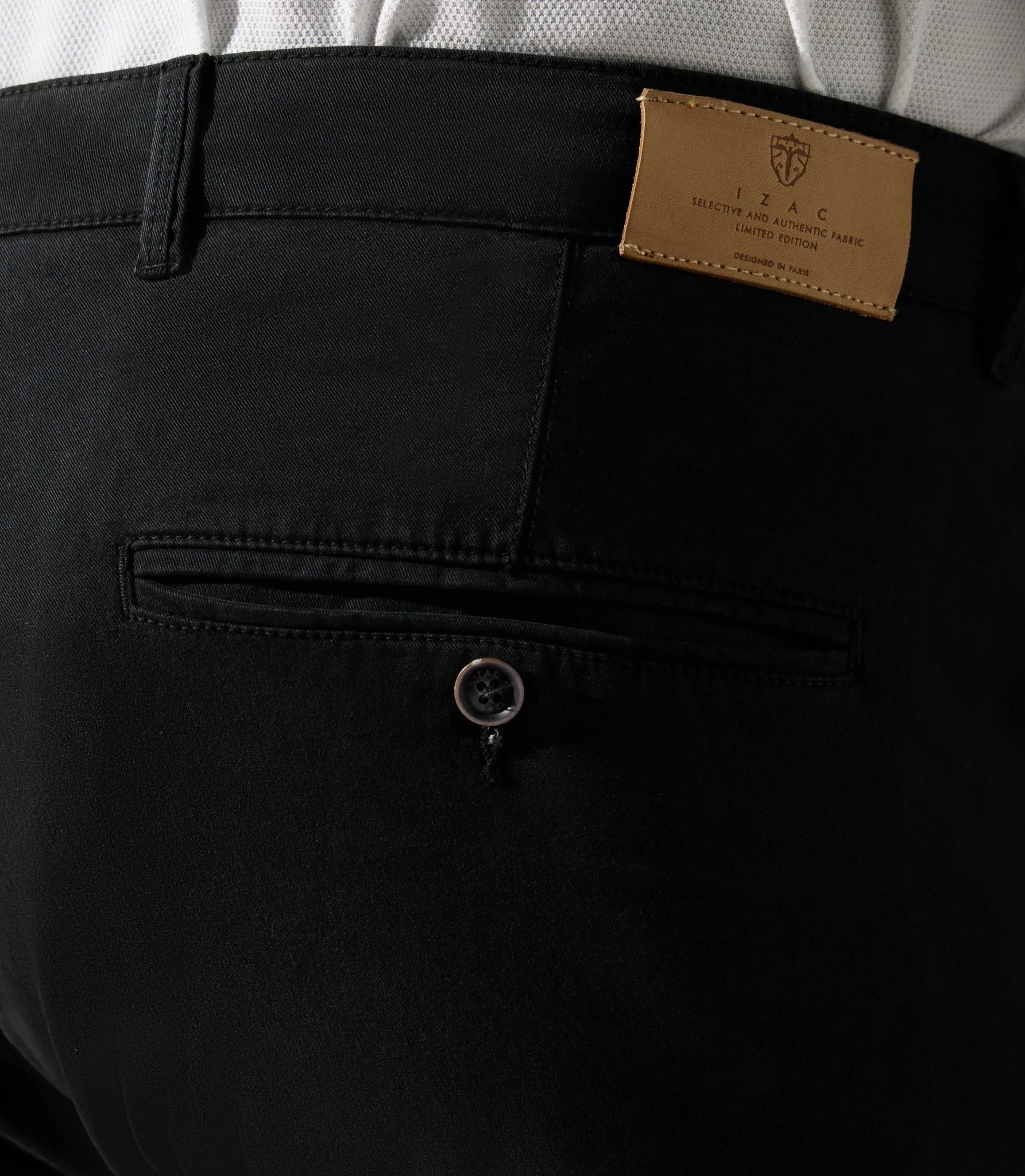 Pantalon en coton stretch noir PACHELORBT - Image 4