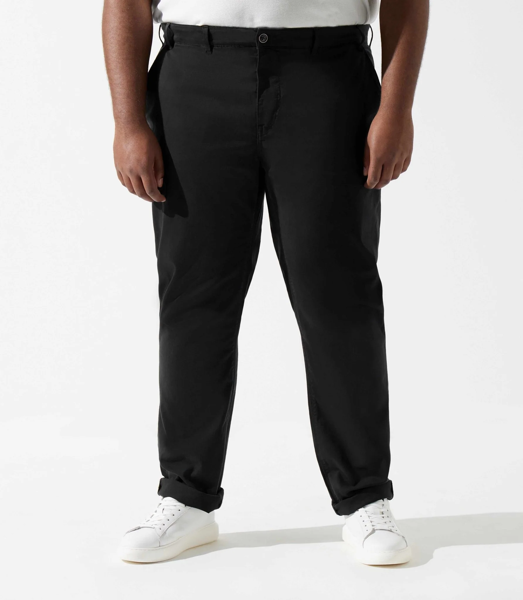 Pantalon en coton stretch noir PACHELORBT - Image 5