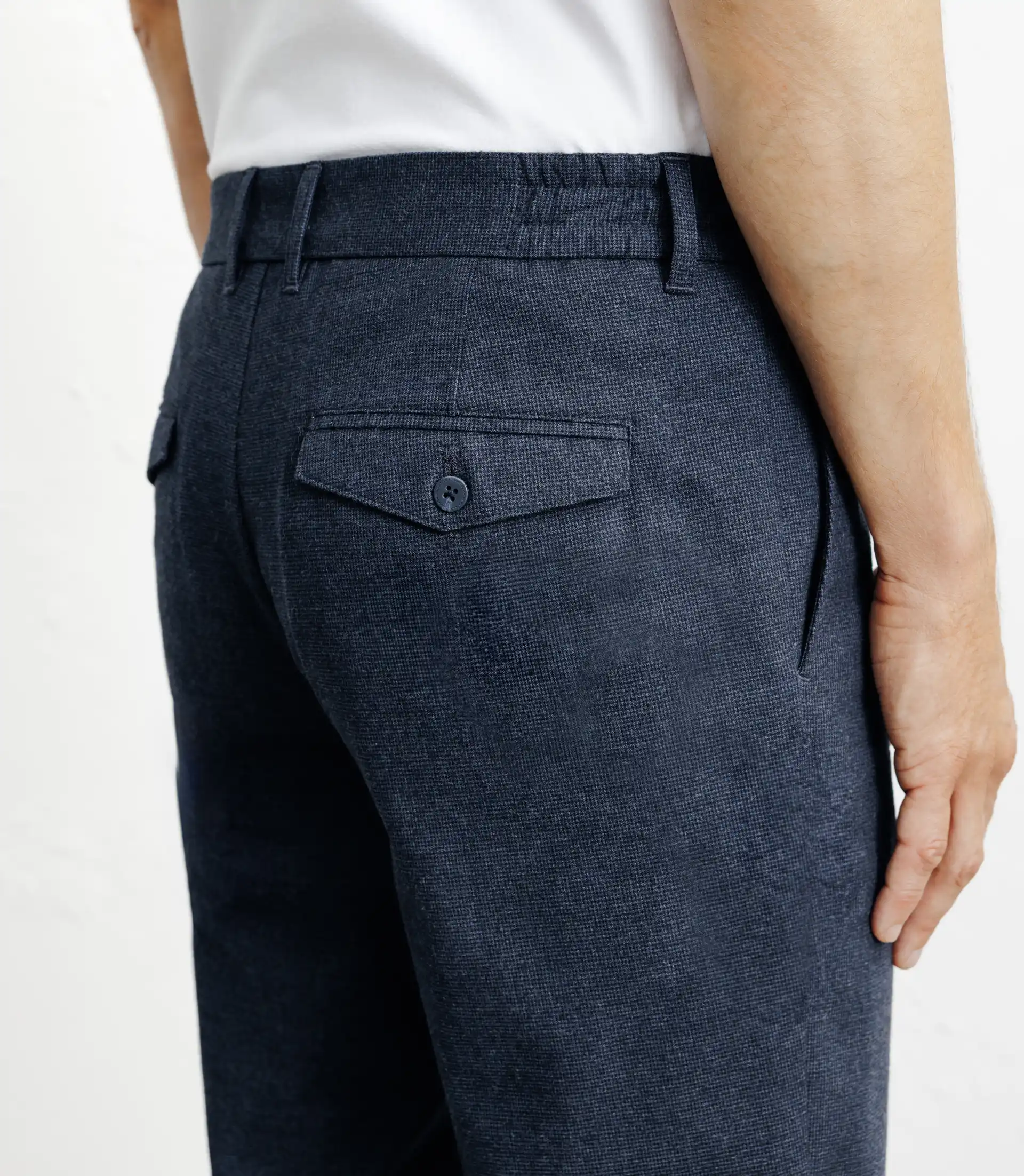Pantalon chevron marine - Image 3