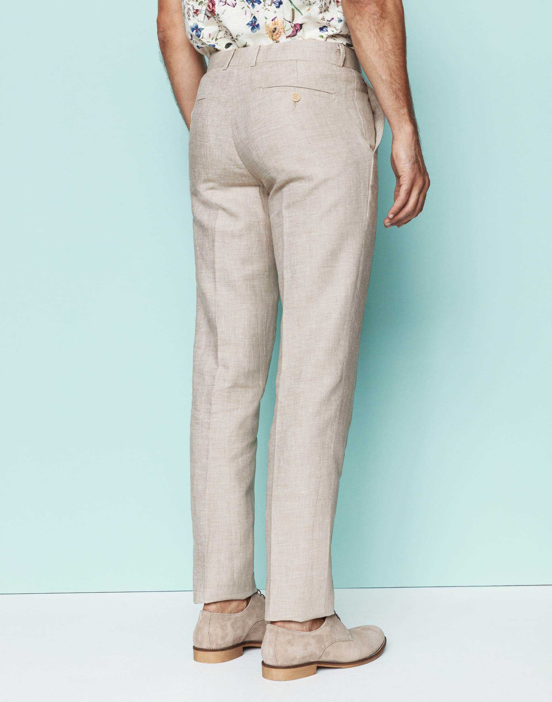 Pantalon coton et lin beige "Liverpool" - Image 5