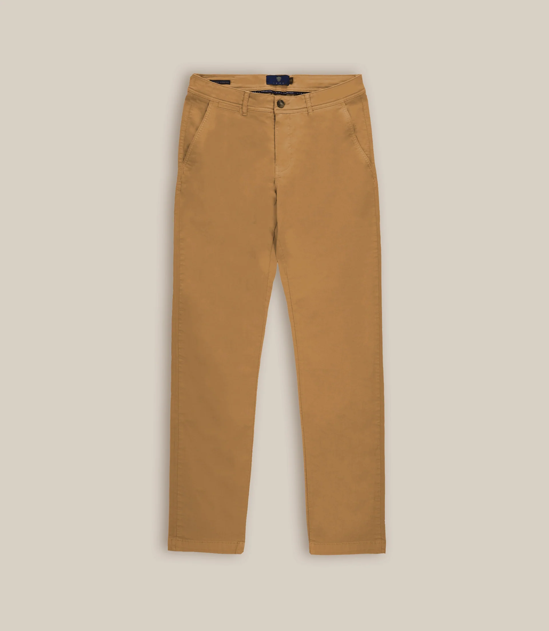 Pantalon coton stretch camel