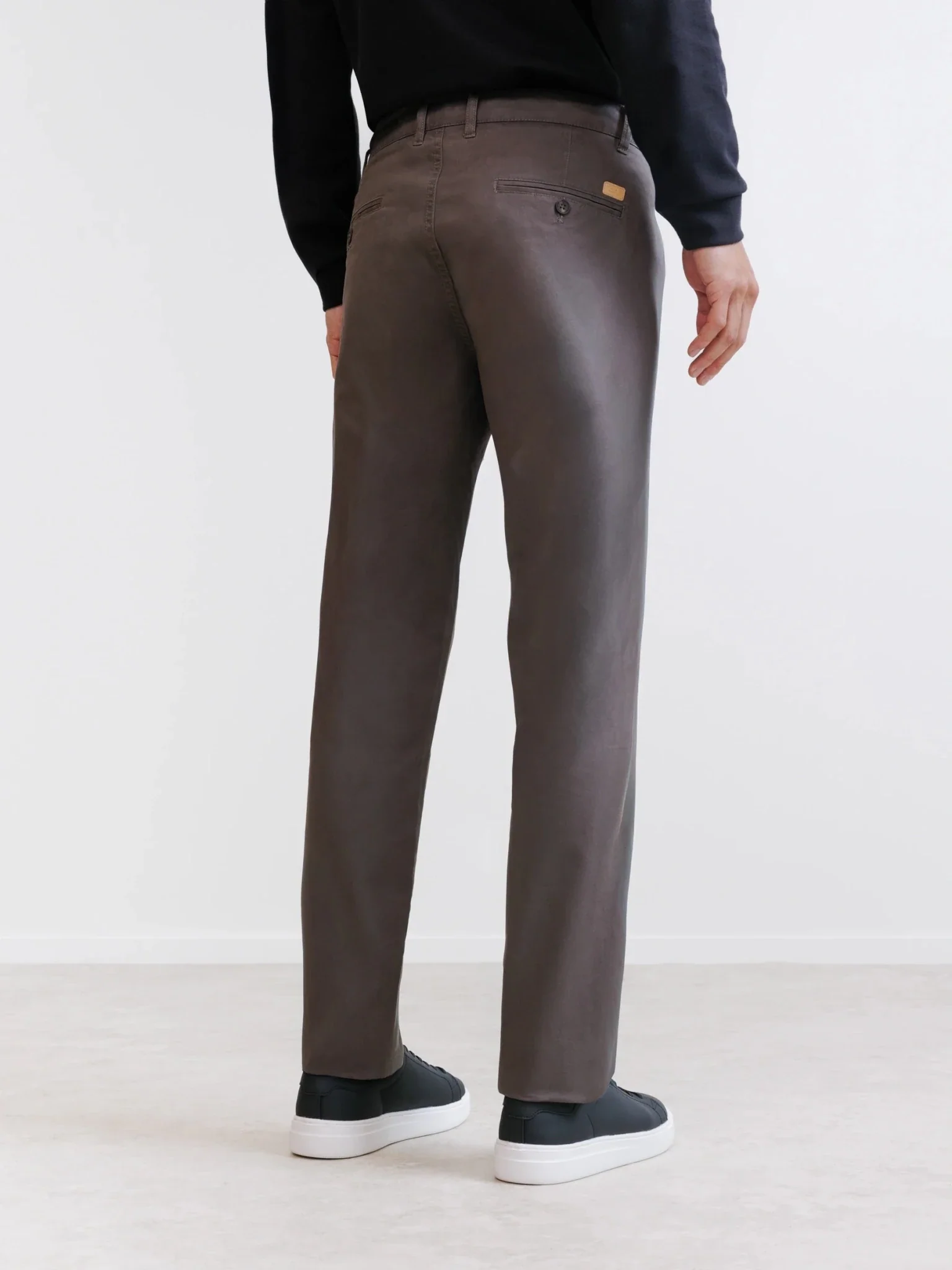 Pantalon coton stretch châtain - Image 4