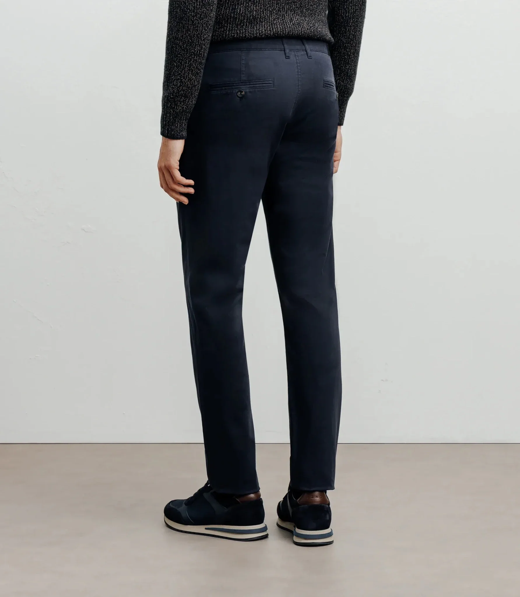 Pantalon coton stretch marine - Image 4