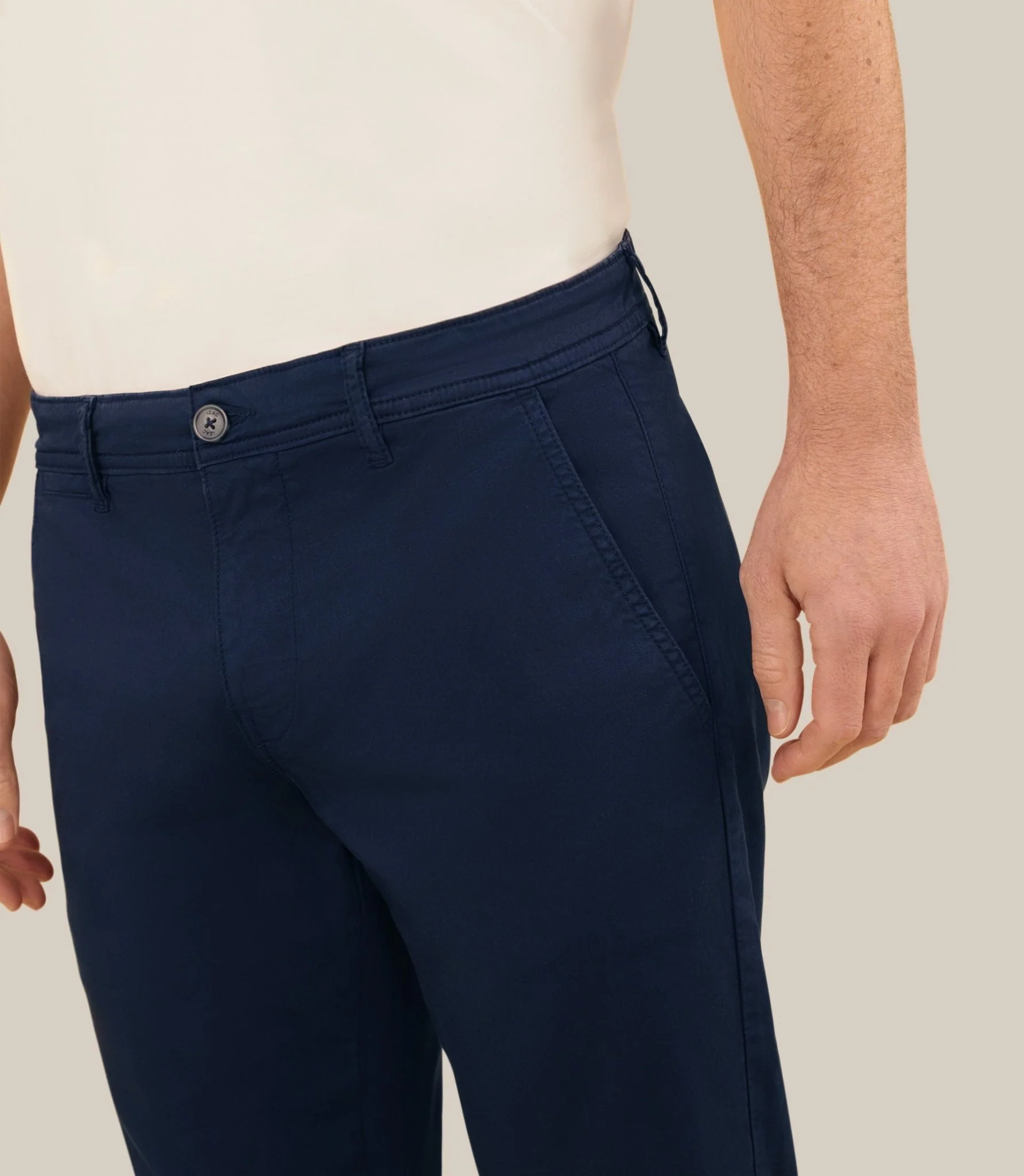 Pantalon coton stretch marine - Image 2